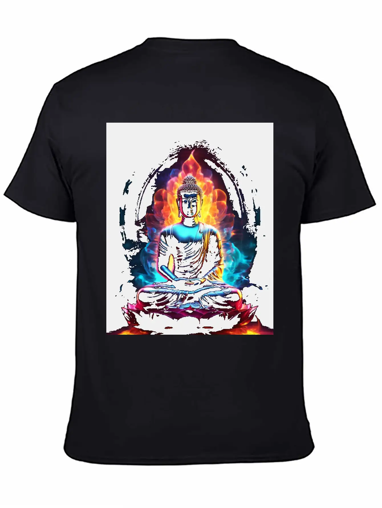 The Buddha Neon Art Unisex Casual T-Shirt – Clean Design For Daily Comfort