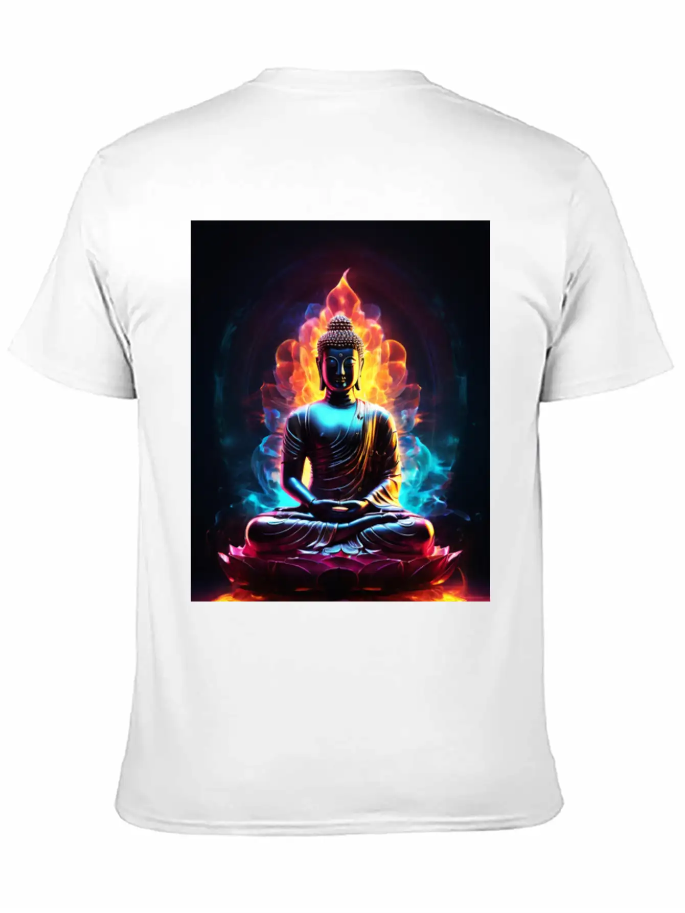 The Buddha Neon Art Unisex Casual T-Shirt – Clean Design For Daily Comfort