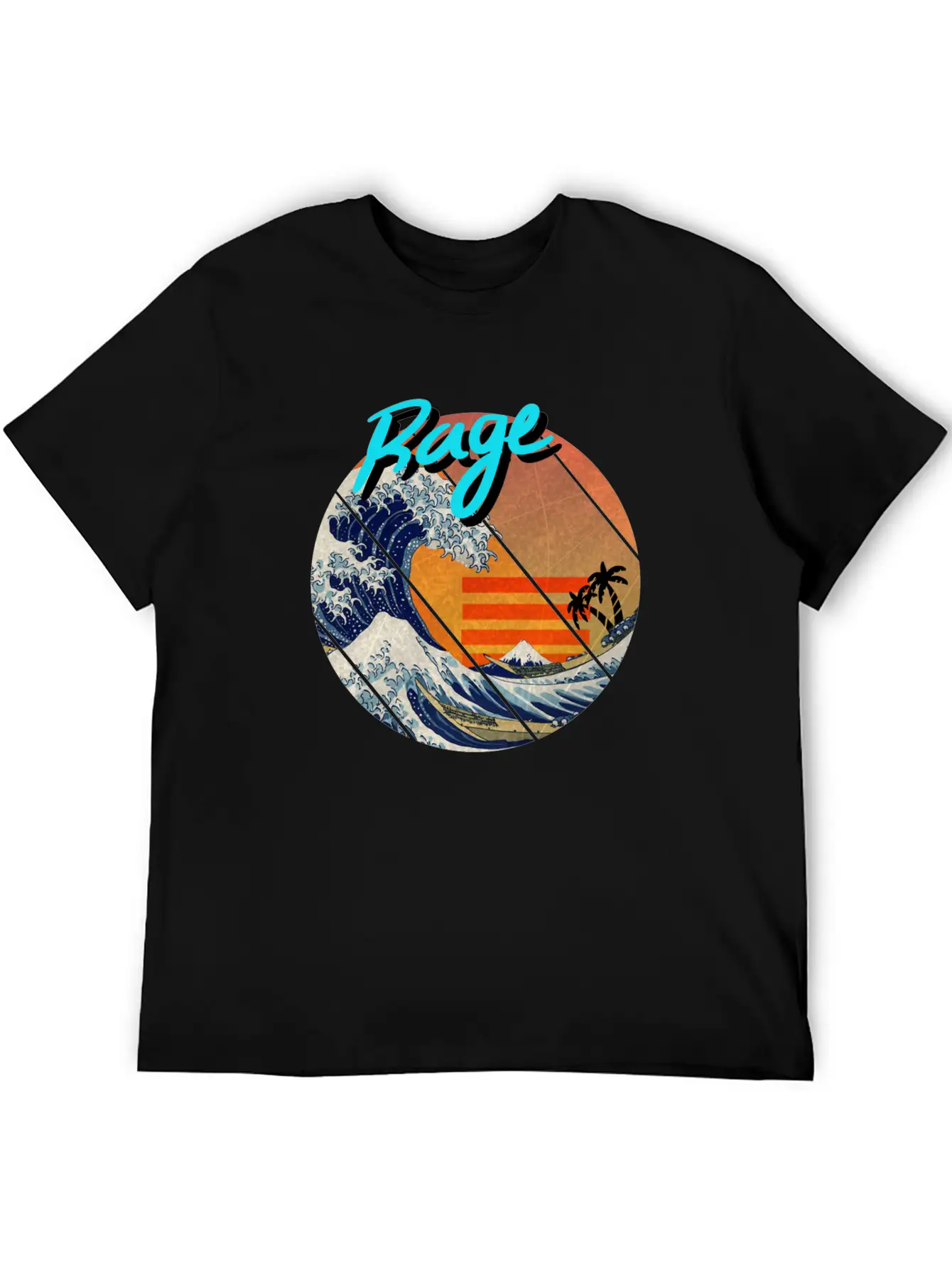 The Great Wave Retro Kanagawa - Rage Unisex Casual T-Shirt – Clean Design For Daily Comfort