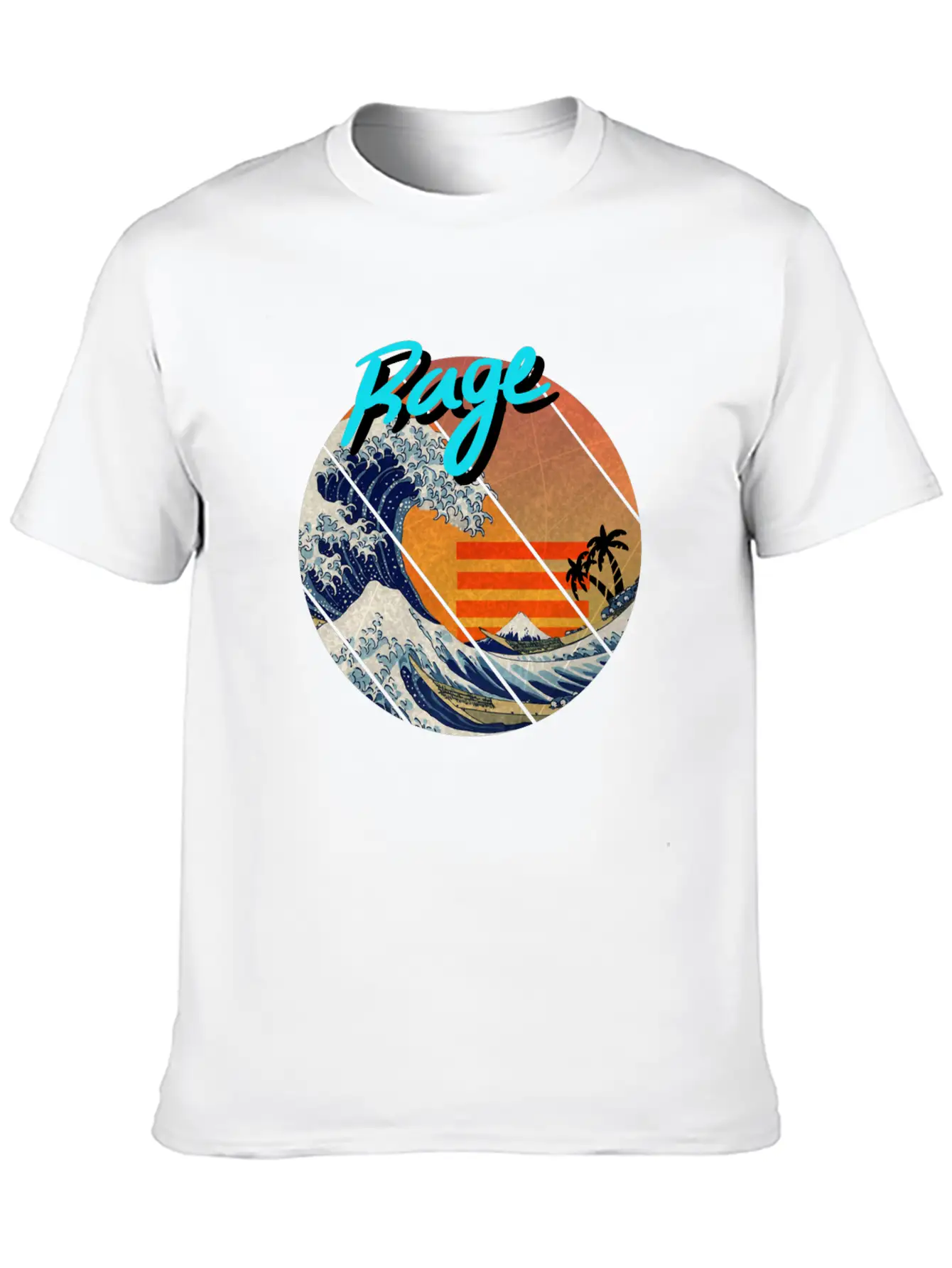 The Great Wave Retro Kanagawa - Rage Unisex Casual T-Shirt – Clean Design For Daily Comfort