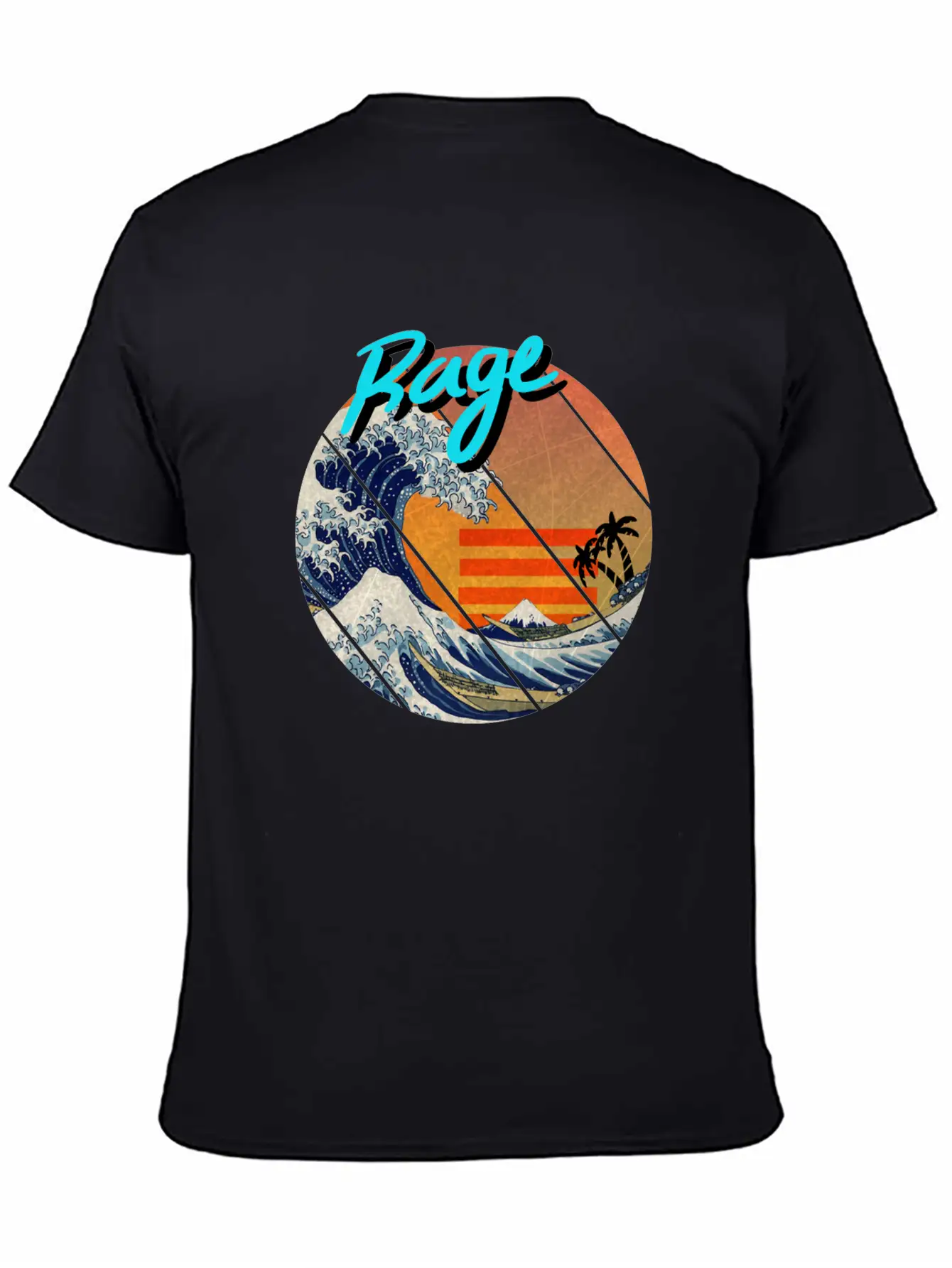 The Great Wave Retro Kanagawa - Rage Unisex Casual T-Shirt – Clean Design For Daily Comfort
