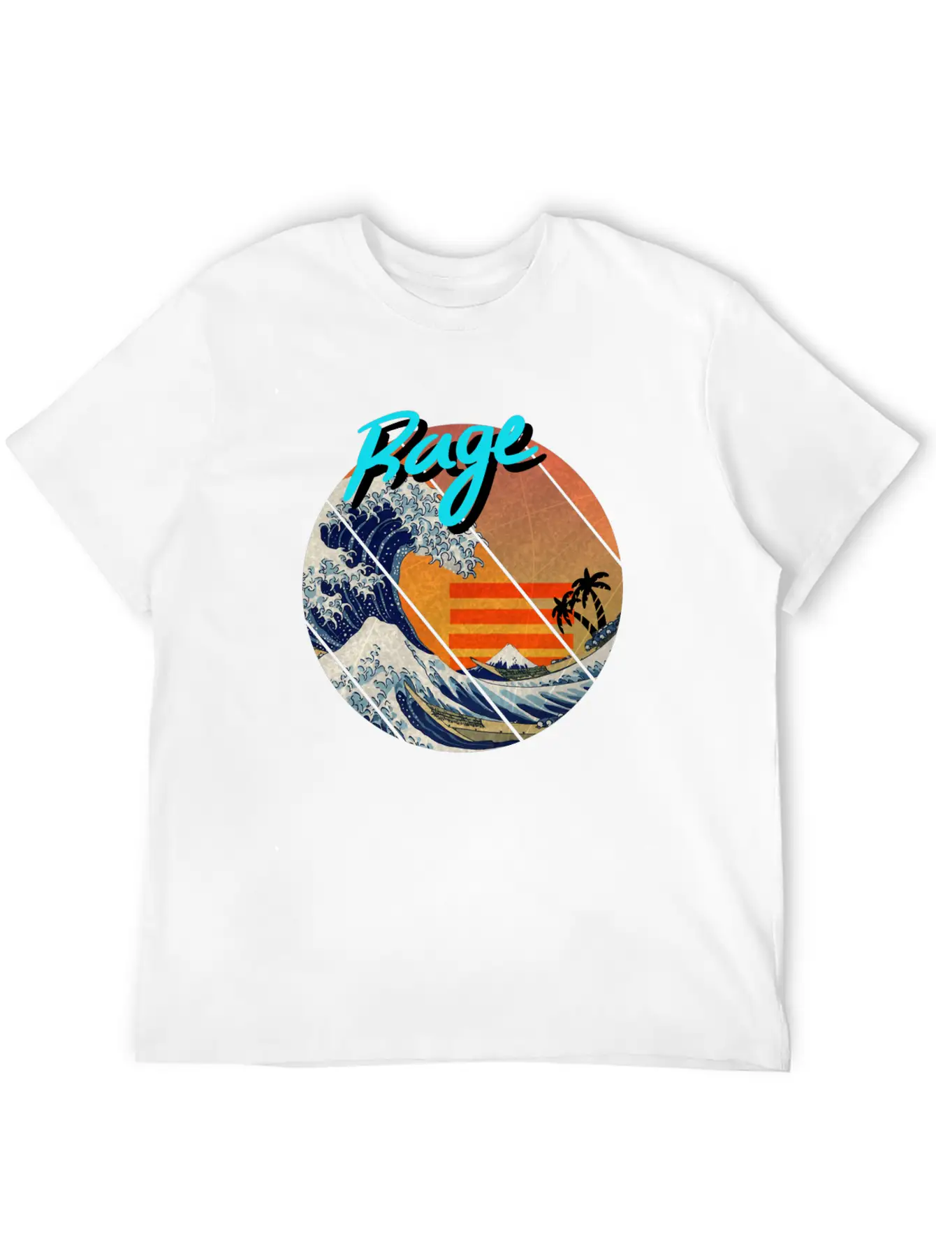 The Great Wave Retro Kanagawa - Rage Unisex Casual T-Shirt – Clean Design For Daily Comfort