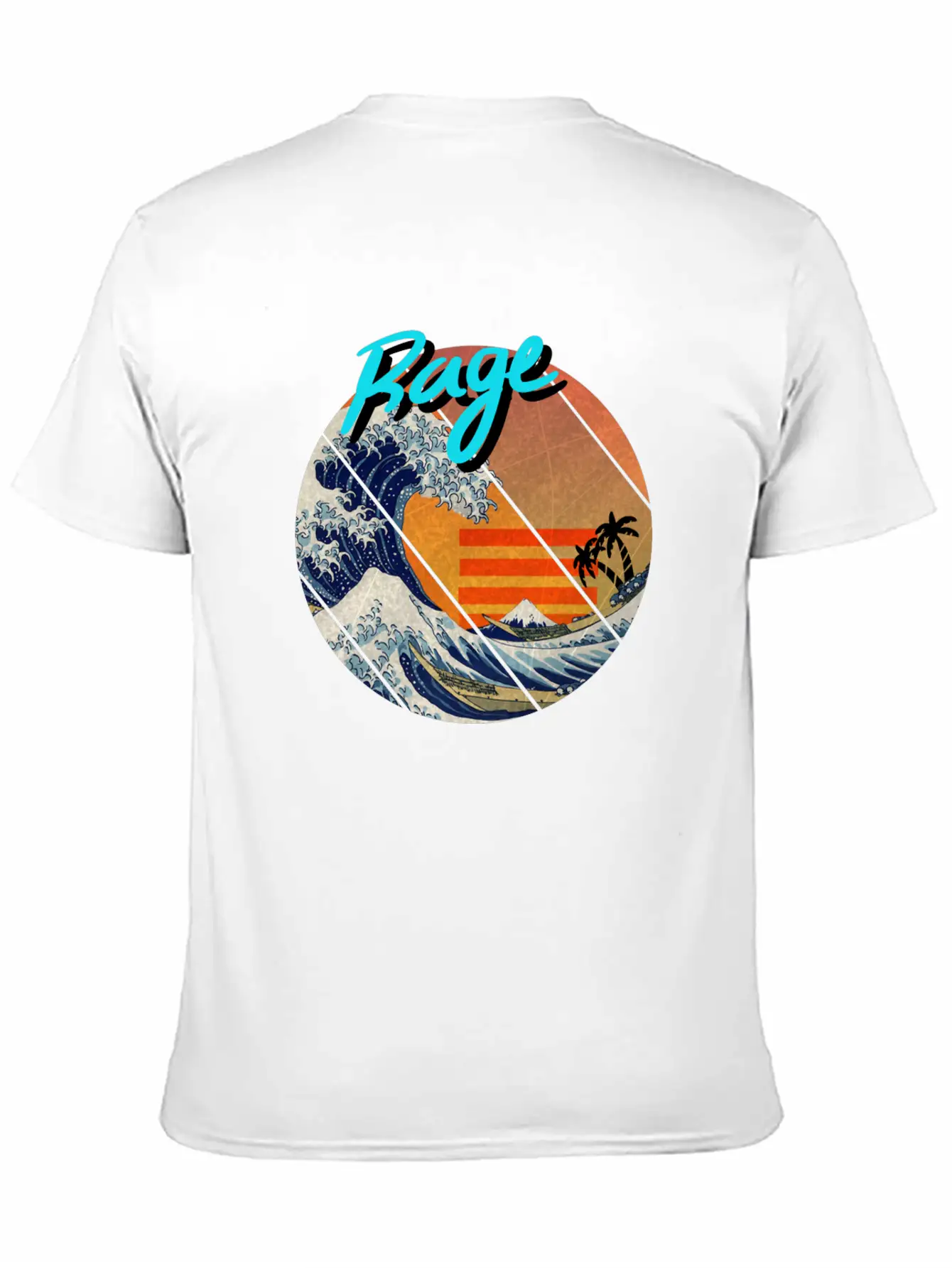 The Great Wave Retro Kanagawa - Rage Unisex Casual T-Shirt – Clean Design For Daily Comfort