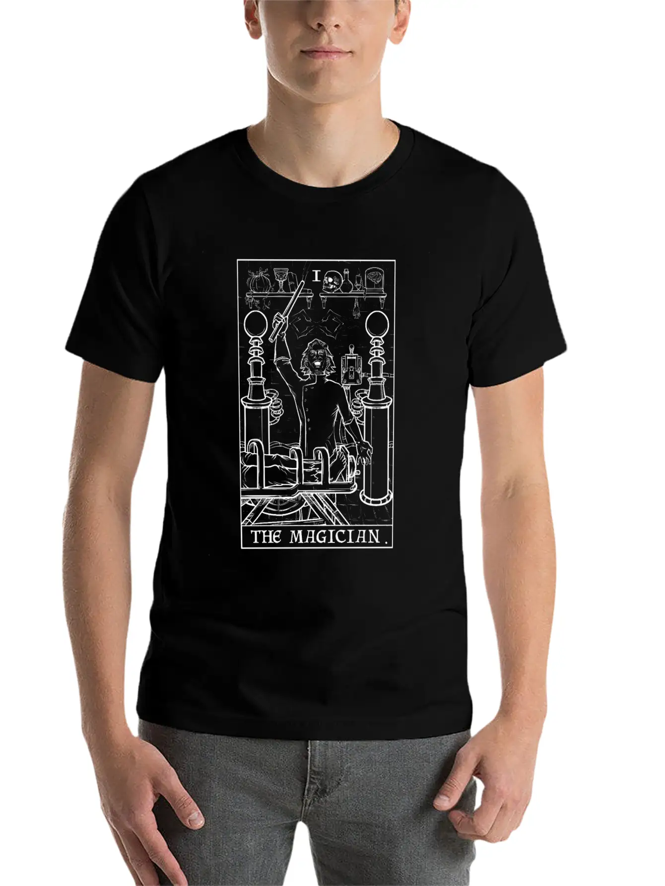The Magician Terror Tarot Shadow Edition Unisex Casual T-Shirt – Clean Design For Daily Comfort