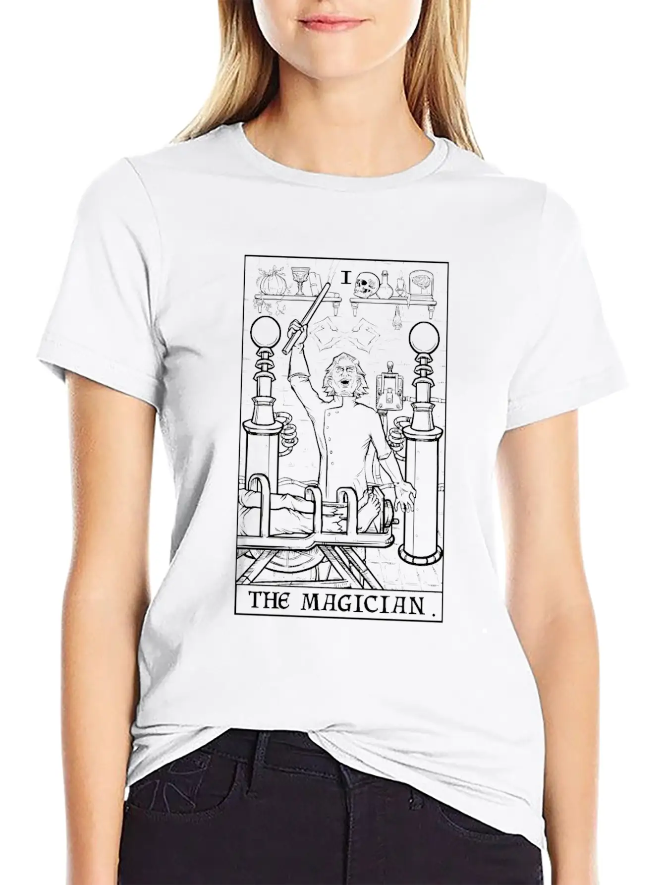 The Magician Terror Tarot Shadow Edition Unisex Casual T-Shirt – Clean Design For Daily Comfort