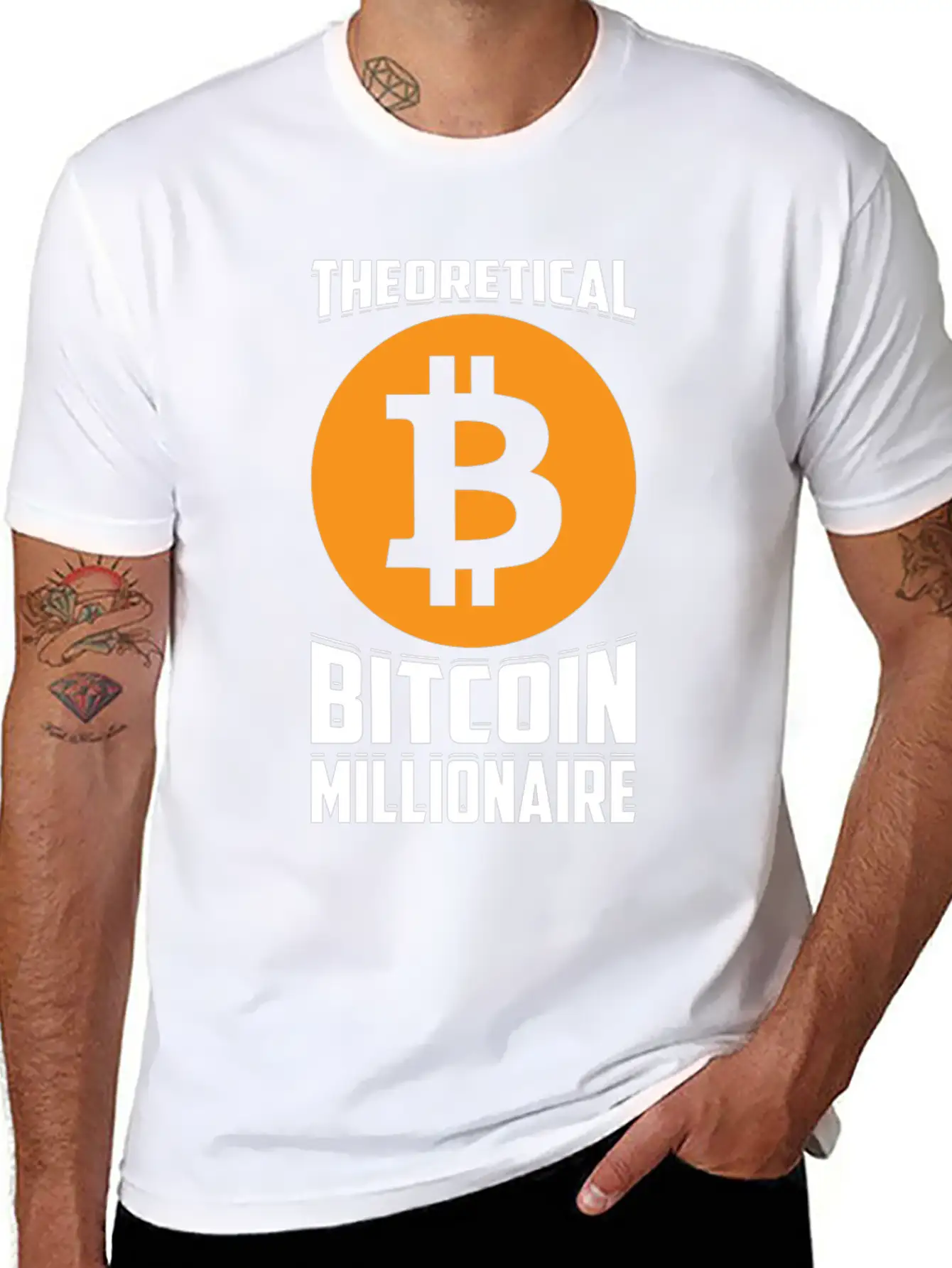 Theorital Bitcoin Millionaire Crypto Blockchain Unisex Casual T-Shirt – Clean Design For Daily Comfort
