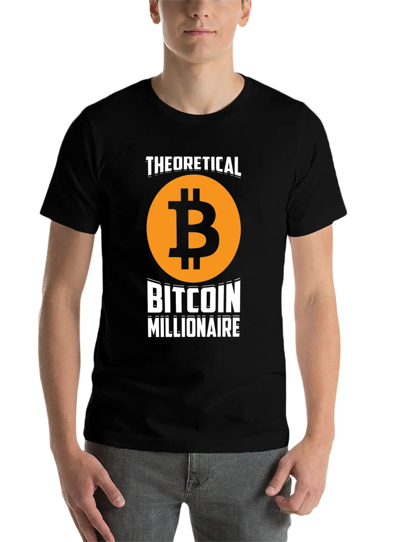 Theorital Bitcoin Millionaire Crypto Blockchain Unisex Casual T-Shirt – Clean Design For Daily Comfort