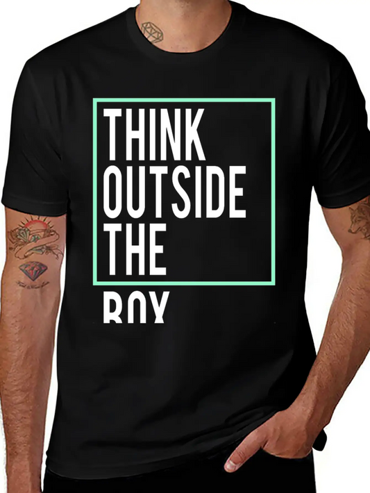 Think Outside The Box Unisex Casual T-Shirt – Clean Design For Daily Comfort