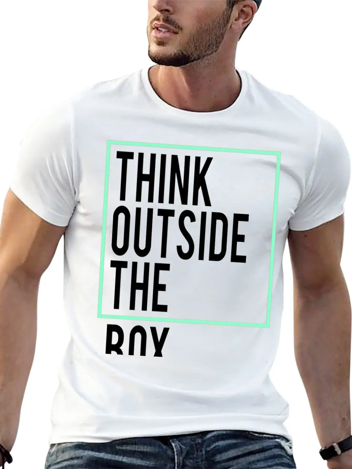 Think Outside The Box Unisex Casual T-Shirt – Clean Design For Daily Comfort