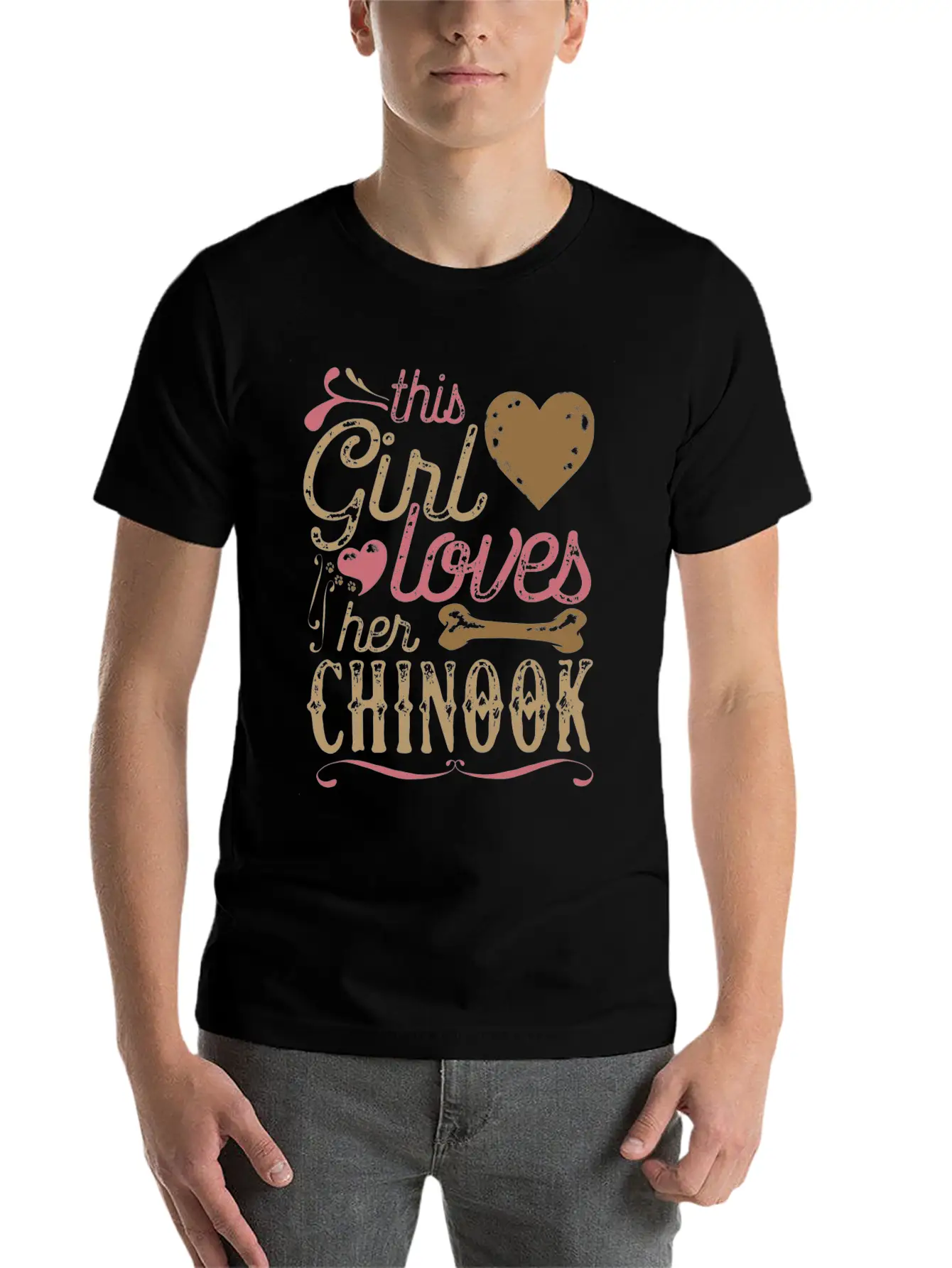 This Girl Loves Her Chinook Dog Dogs Unisex Casual T-Shirt – Clean Design For Daily Comfort