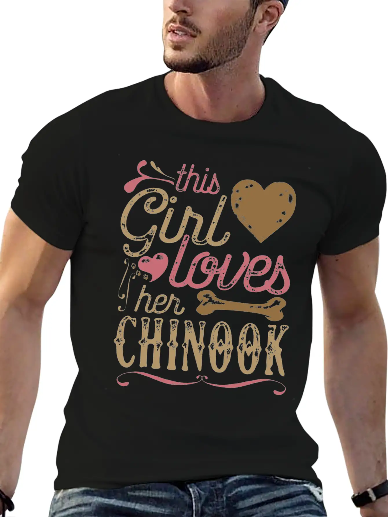 This Girl Loves Her Chinook Dog Dogs Unisex Casual T-Shirt – Clean Design For Daily Comfort