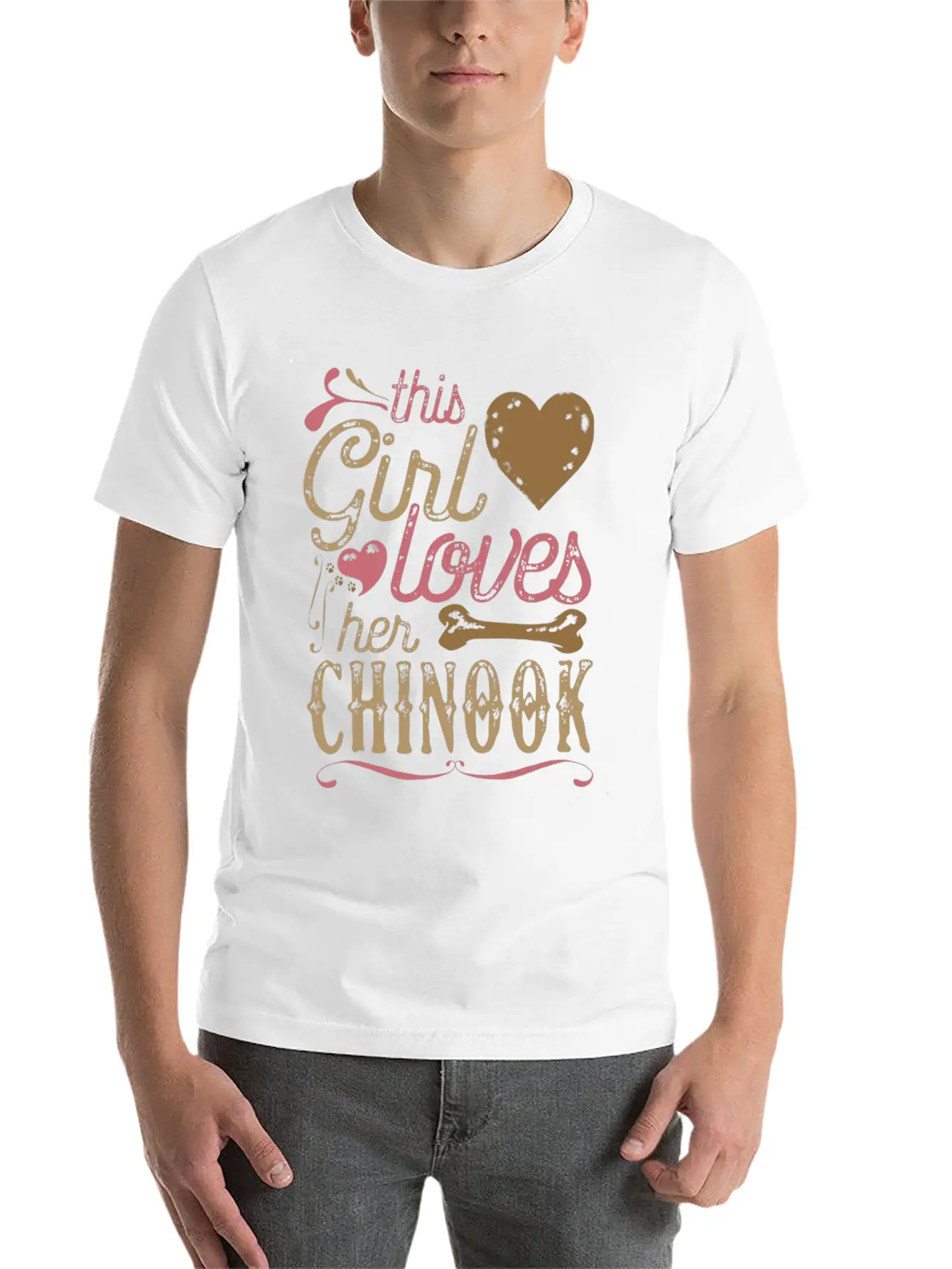 This Girl Loves Her Chinook Dog Dogs Unisex Casual T-Shirt – Clean Design For Daily Comfort