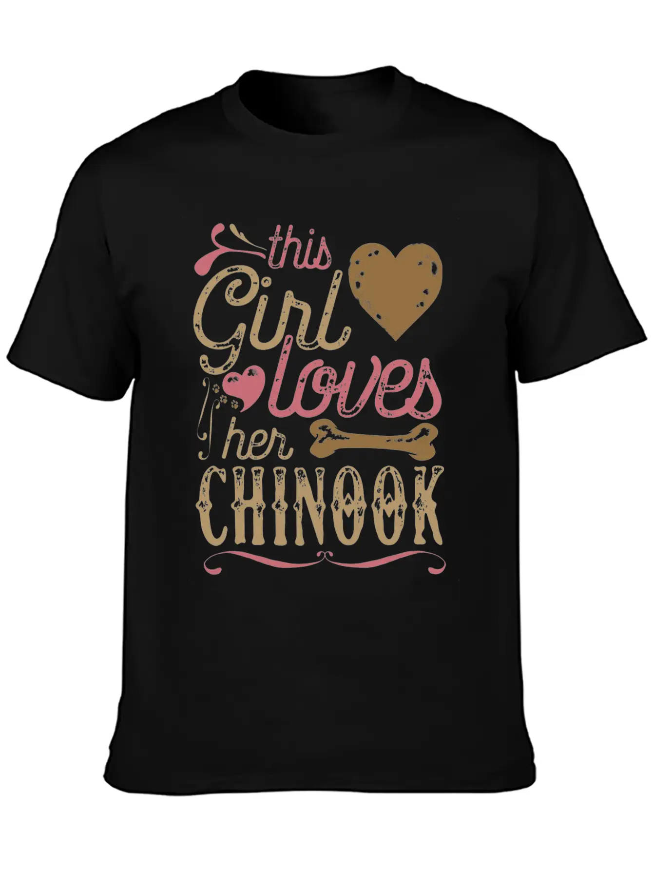 This Girl Loves Her Chinook Dog Dogs Unisex Casual T-Shirt – Clean Design For Daily Comfort