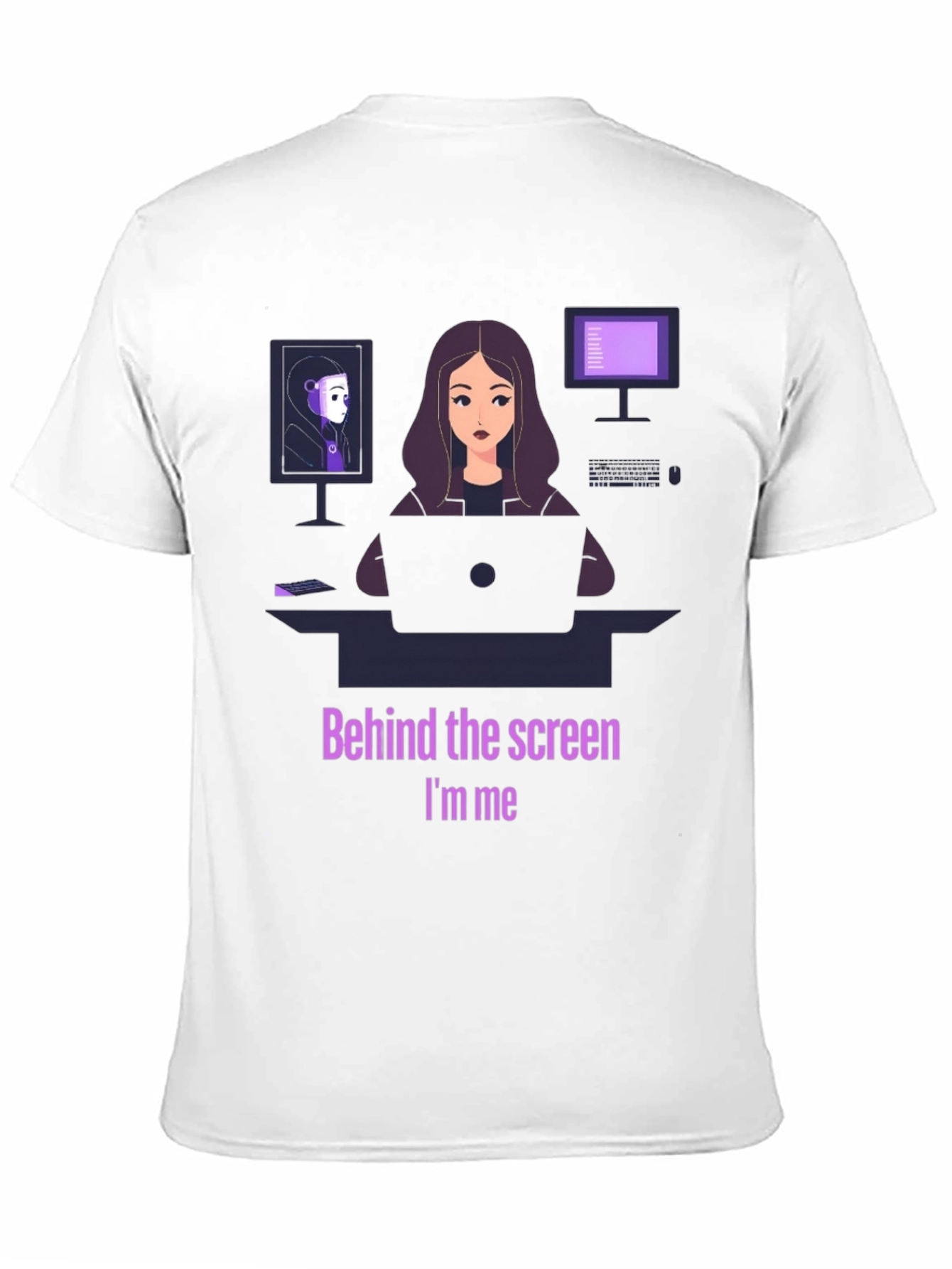 Behind the Screen T-Shirt - Coding Tech Programmer