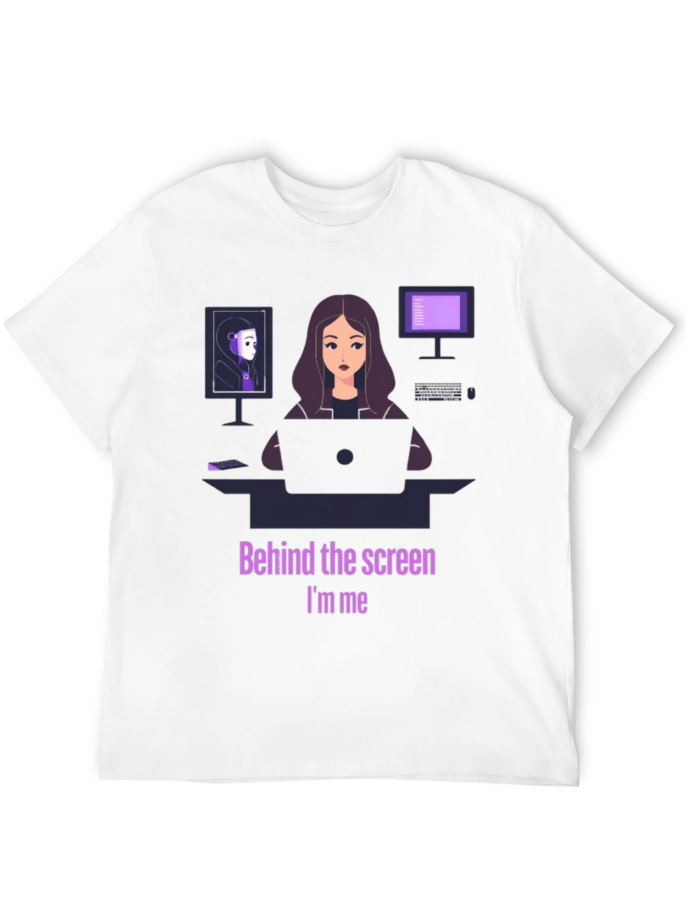 Behind the Screen T-Shirt - Coding Tech Programmer