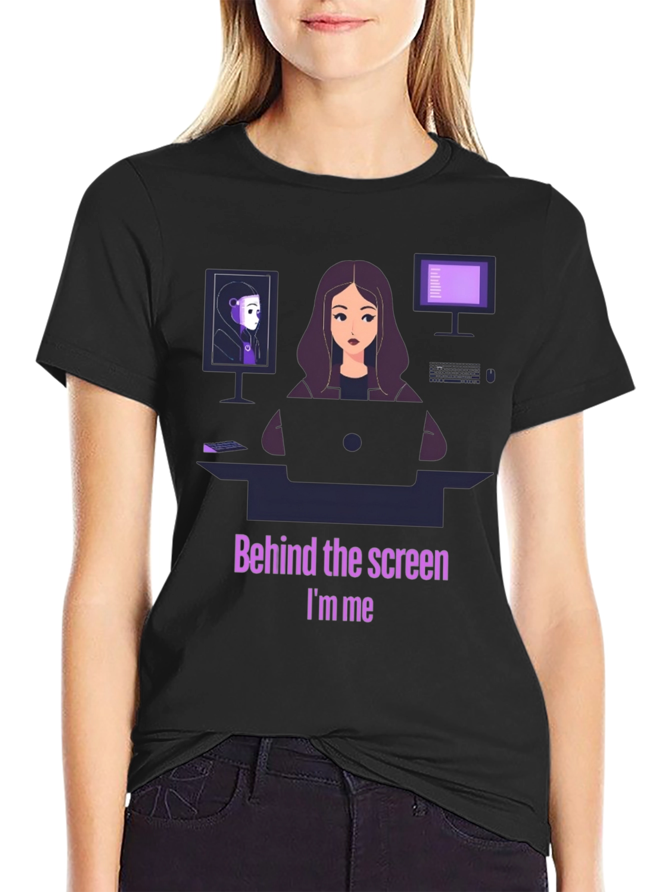 Behind the Screen T-Shirt - Coding Tech Programmer