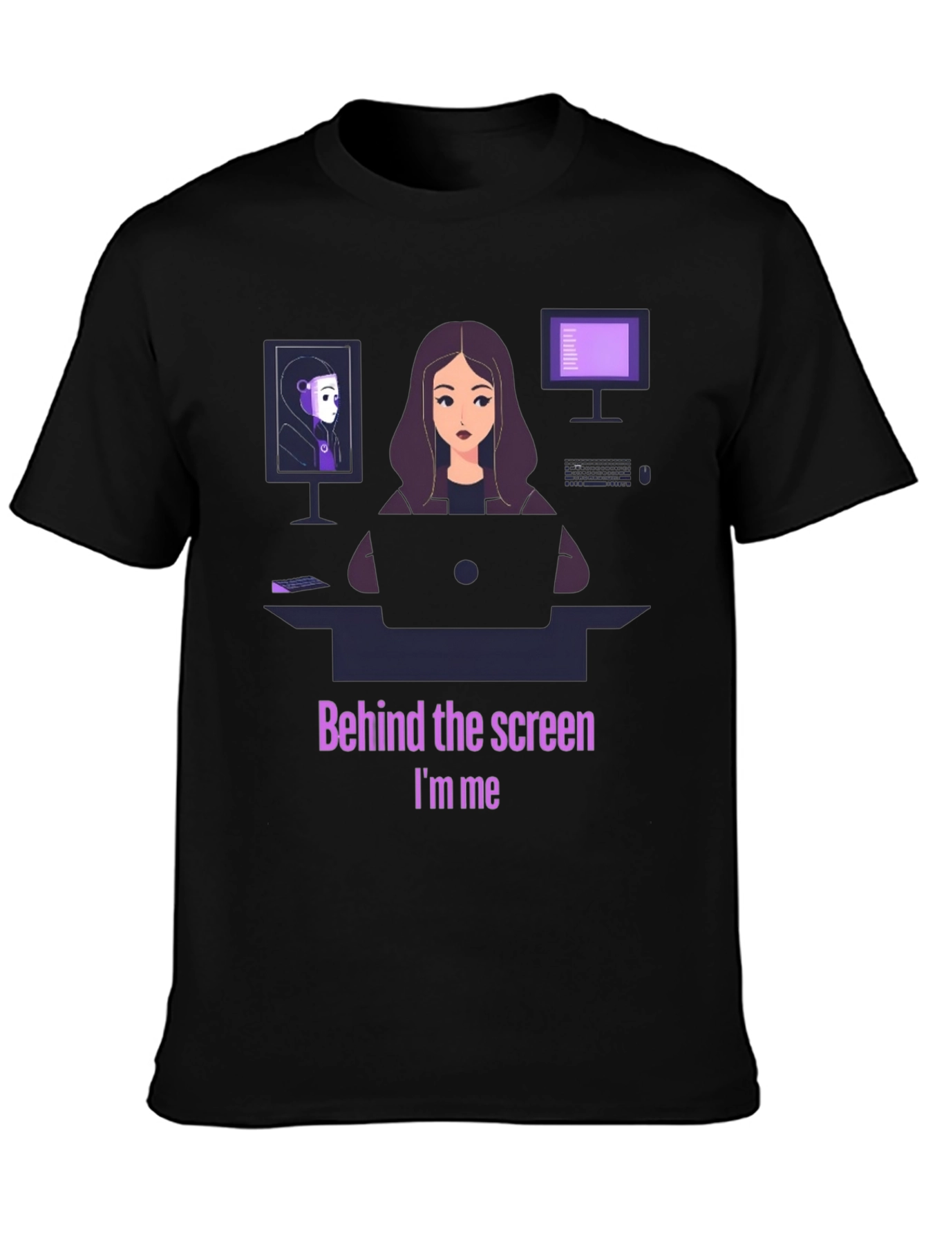 Behind the Screen T-Shirt - Coding Tech Programmer