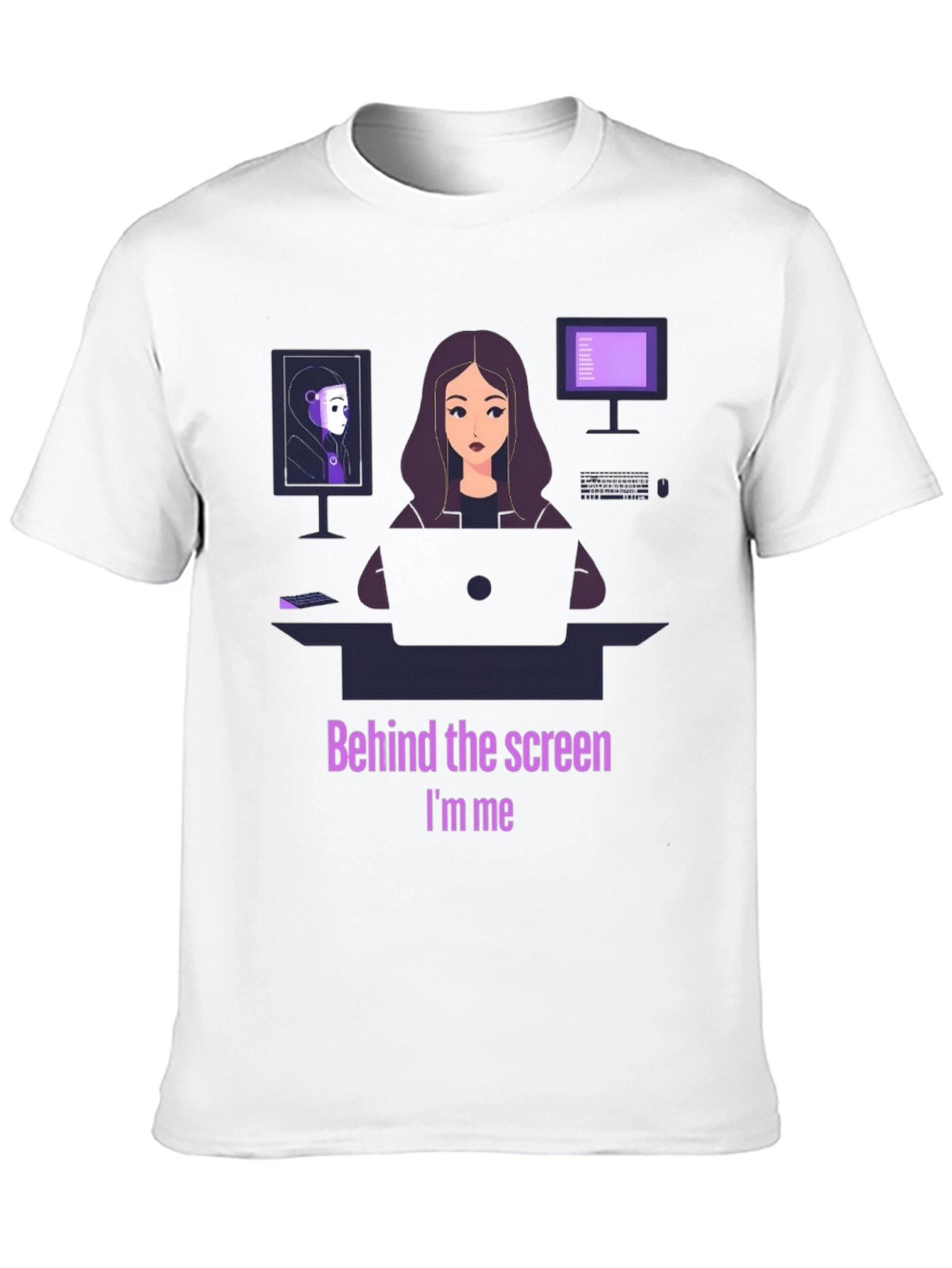Behind the Screen T-Shirt - Coding Tech Programmer