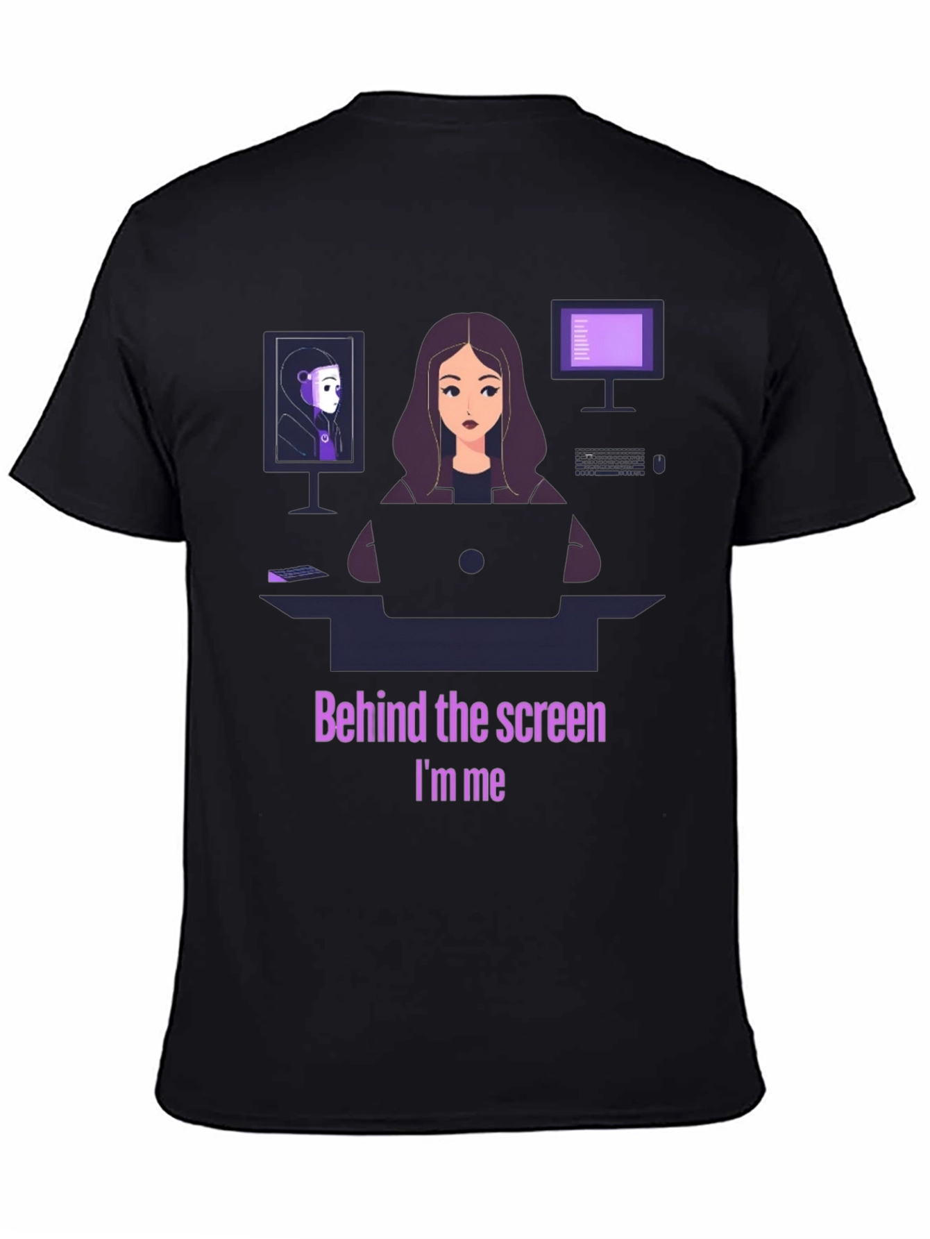 Behind the Screen T-Shirt - Coding Tech Programmer