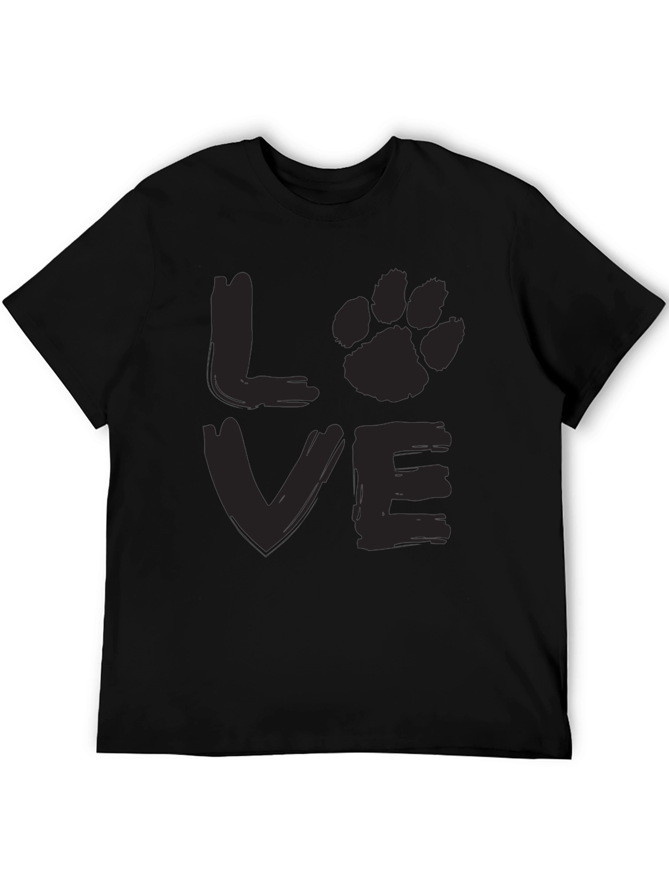 Love Paw Print Graphic T-Shirt