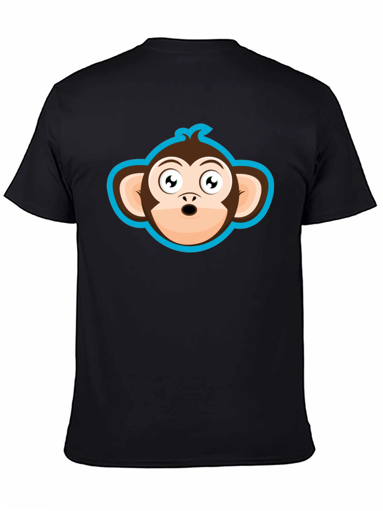 Monkey Graphic Black T-Shirt - Fun Cartoon Tee