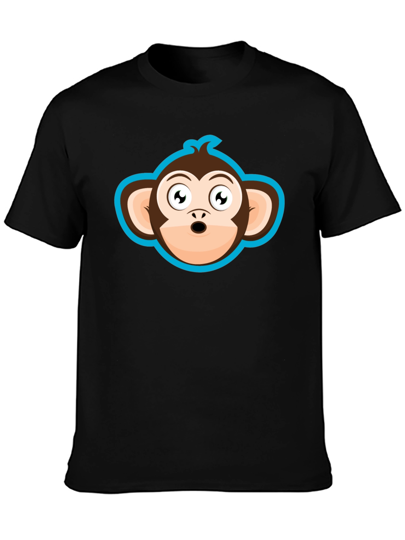 Monkey Graphic Black T-Shirt - Fun Cartoon Tee