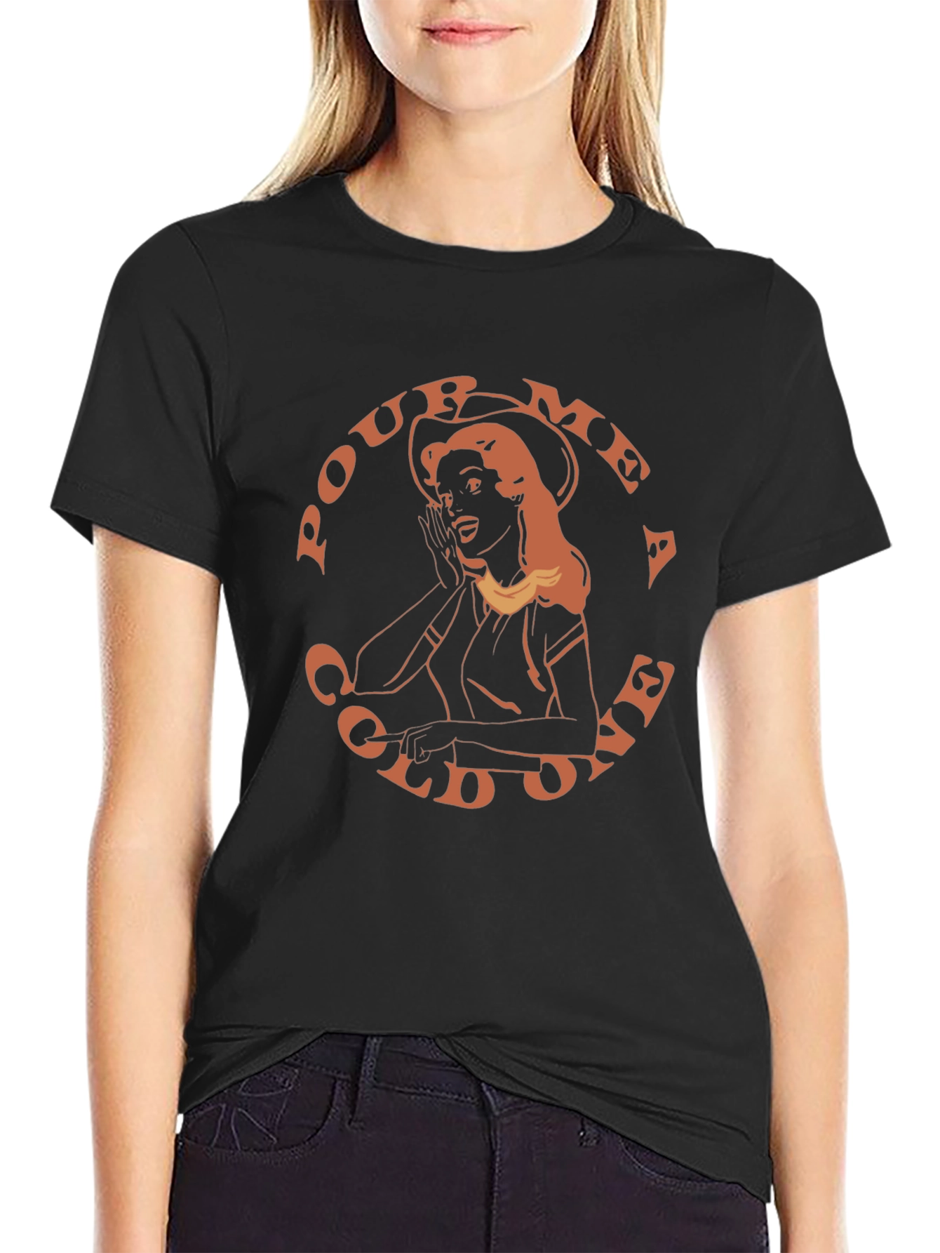 Retro Pour Me a Cold One Graphic T-Shirt