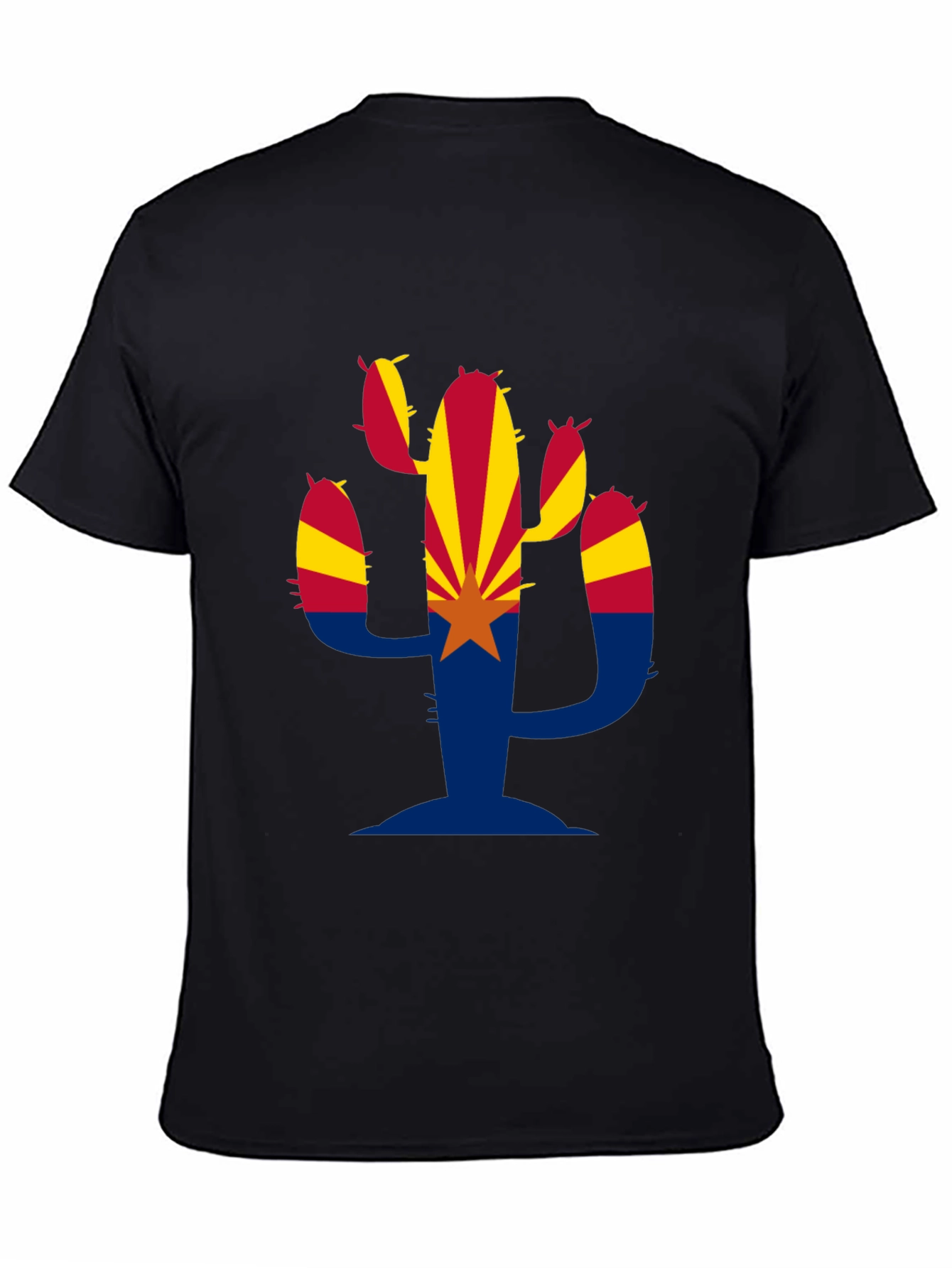 Arizona Flag Cactus Graphic T-Shirt