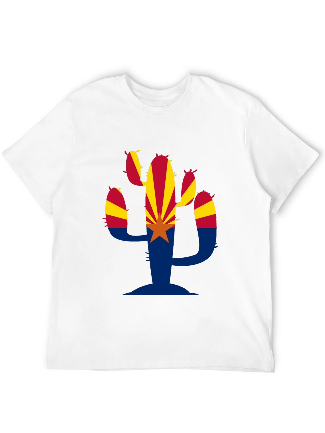 Arizona Flag Cactus Graphic T-Shirt