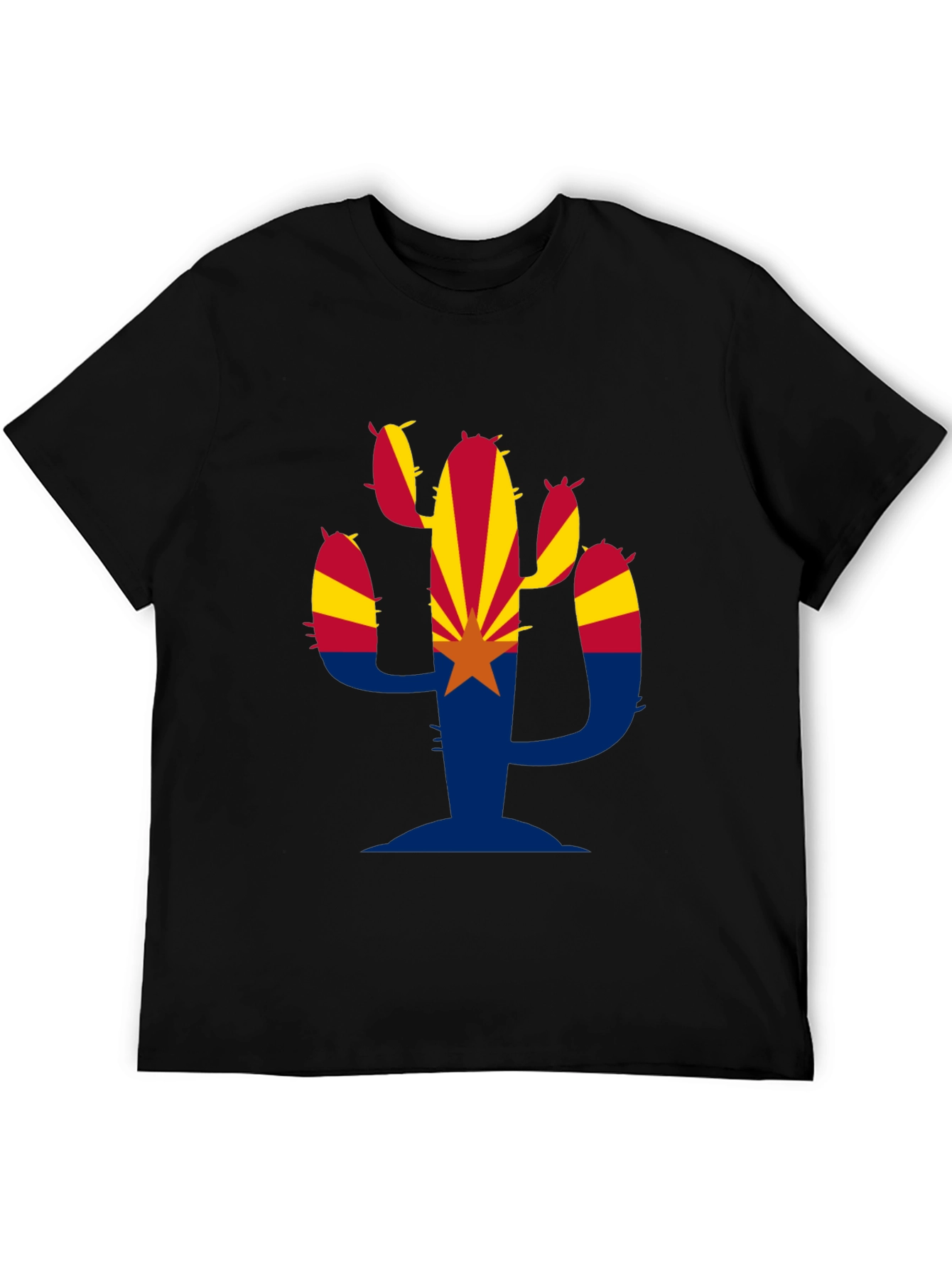 Arizona Flag Cactus Graphic T-Shirt