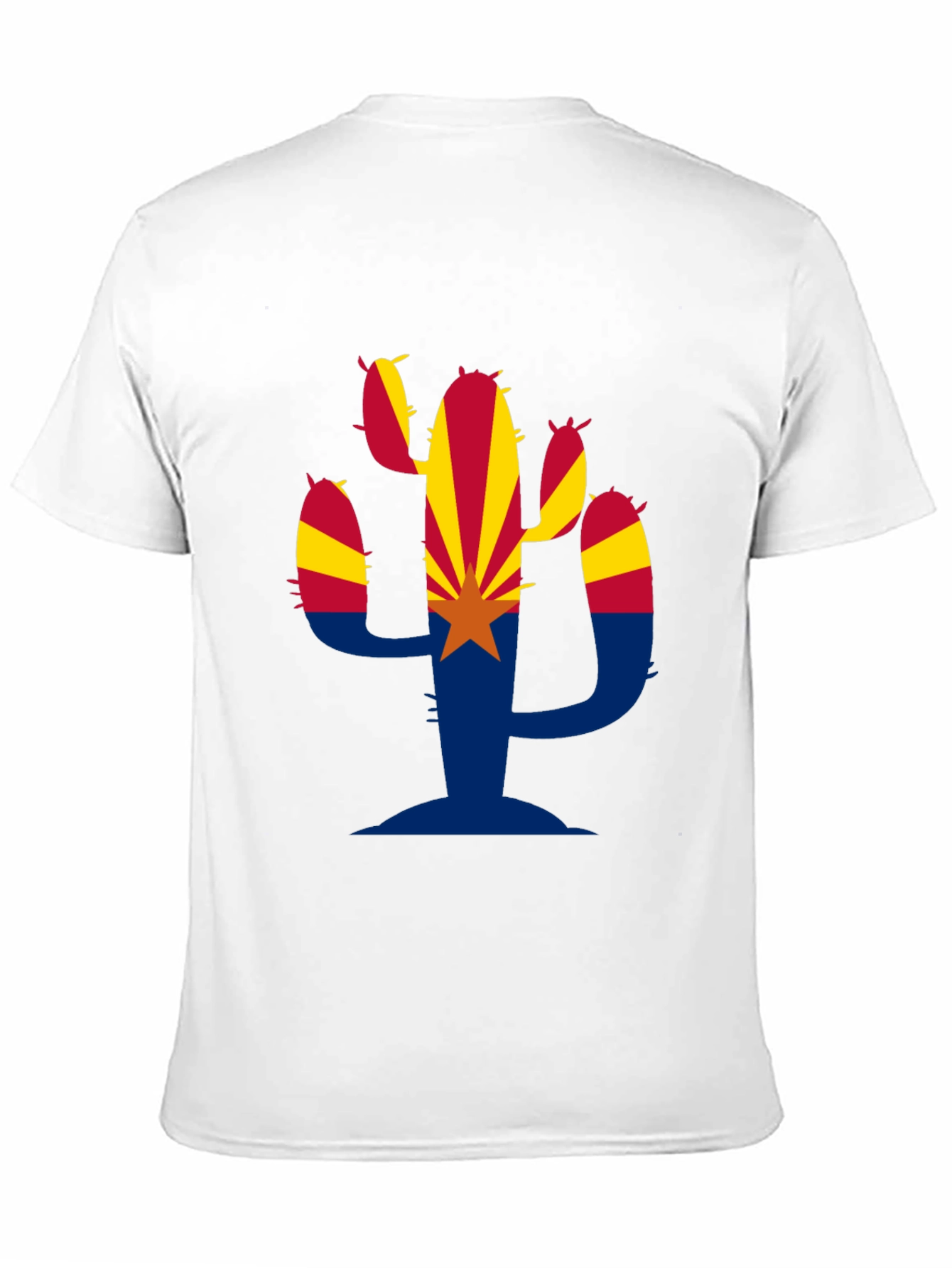 Arizona Flag Cactus Graphic T-Shirt
