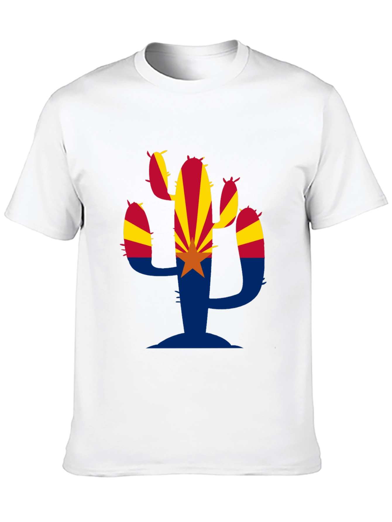 Arizona Flag Cactus Graphic T-Shirt