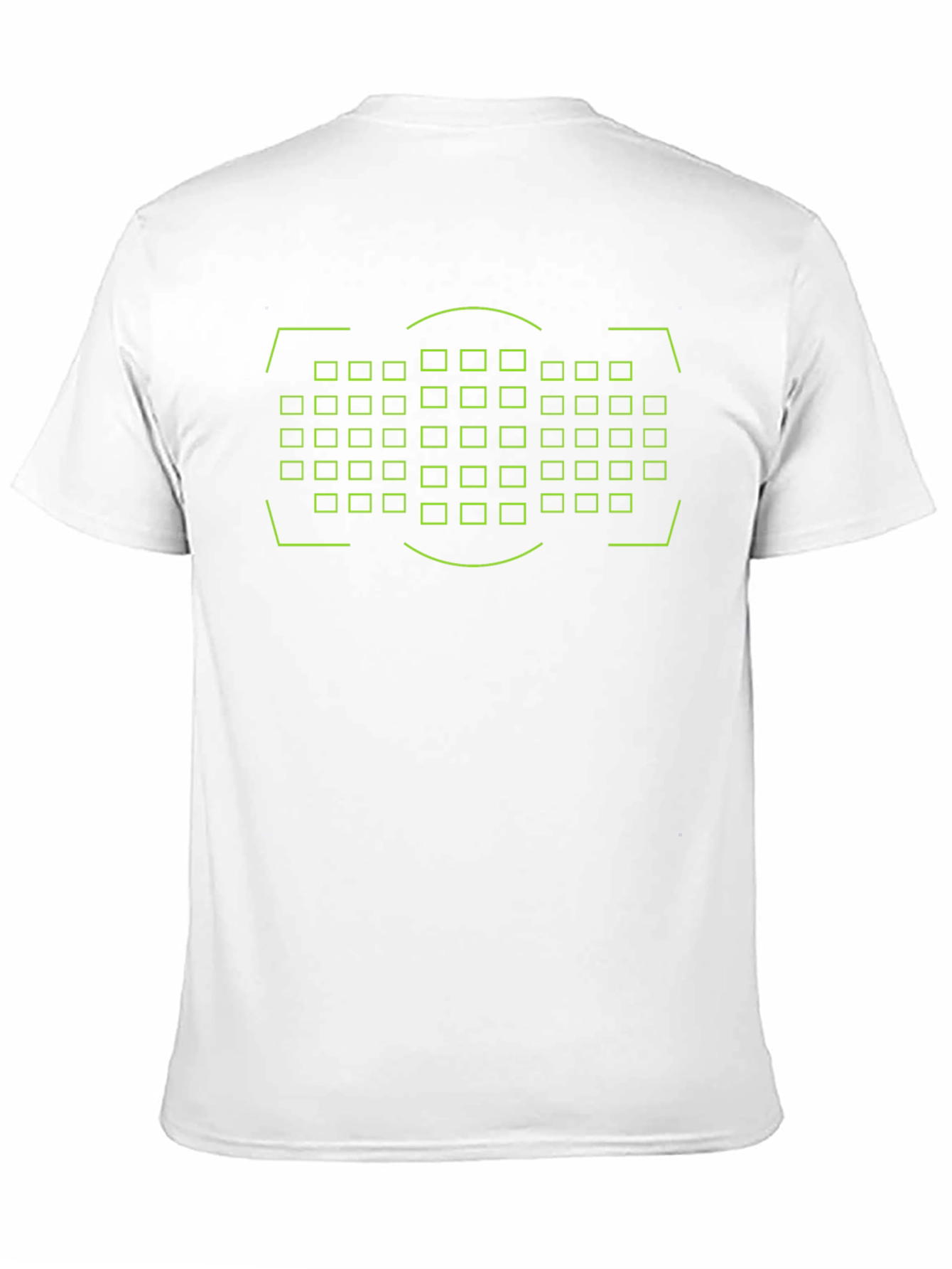 Grid Matrix Black Tee - Modern Geometric Design