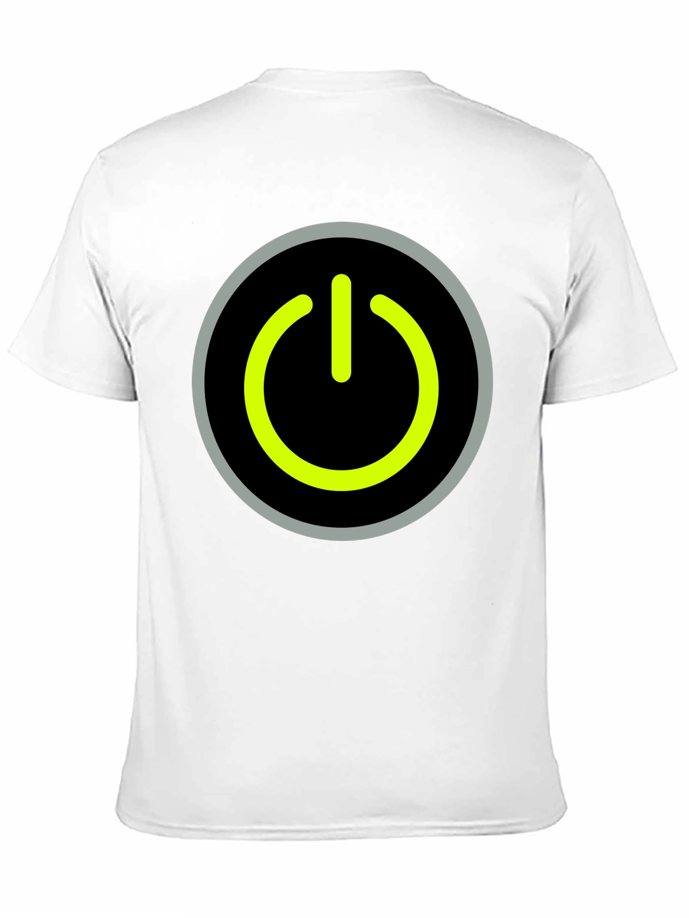 Power Button Graphic Tee - Black Cotton T-Shirt