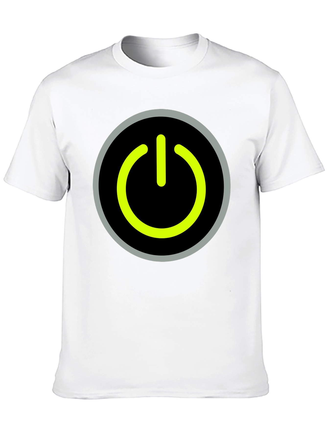 Power Button Graphic Tee - Black Cotton T-Shirt