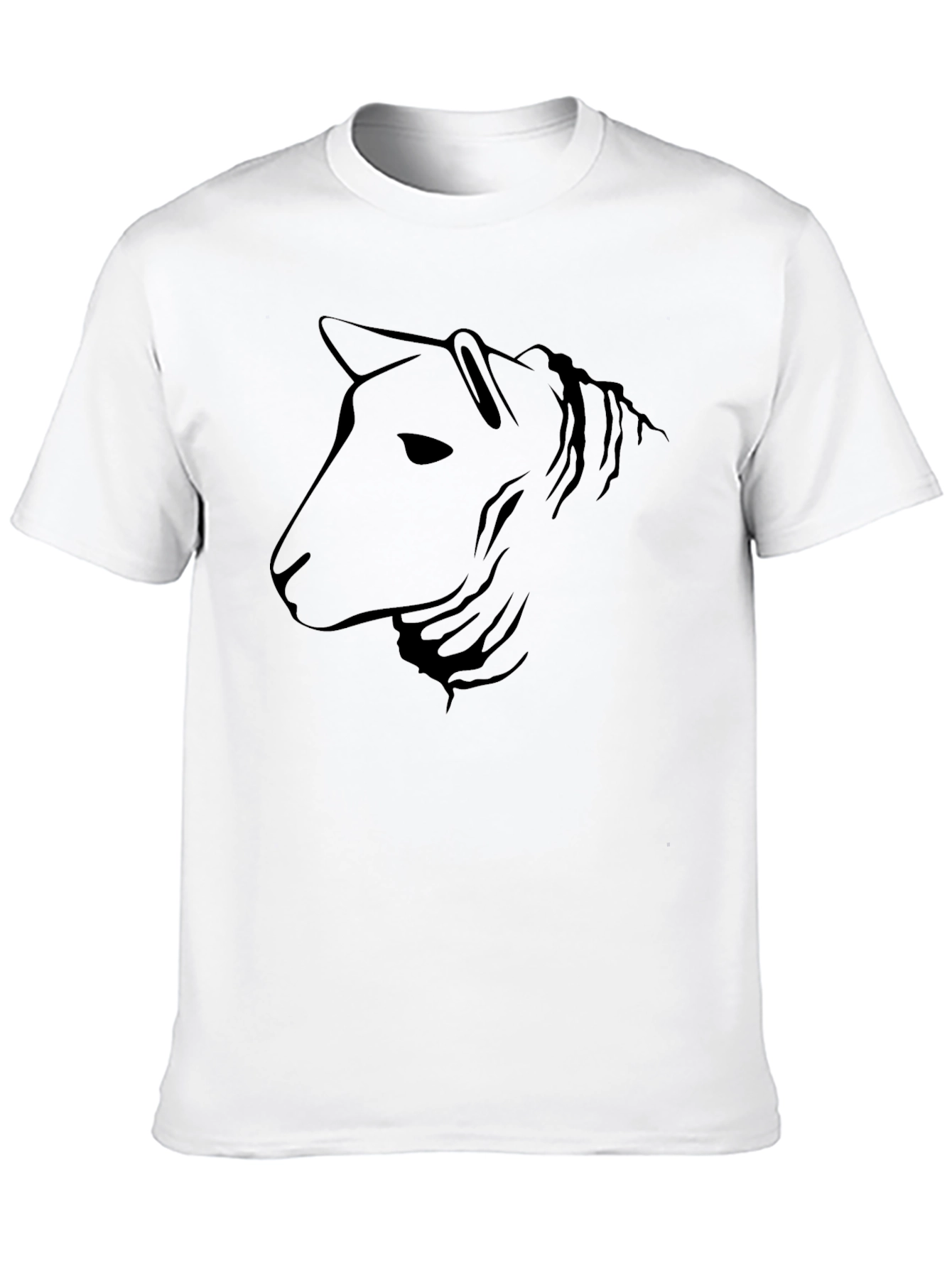 Stylized Horse Graphic Tee - Black