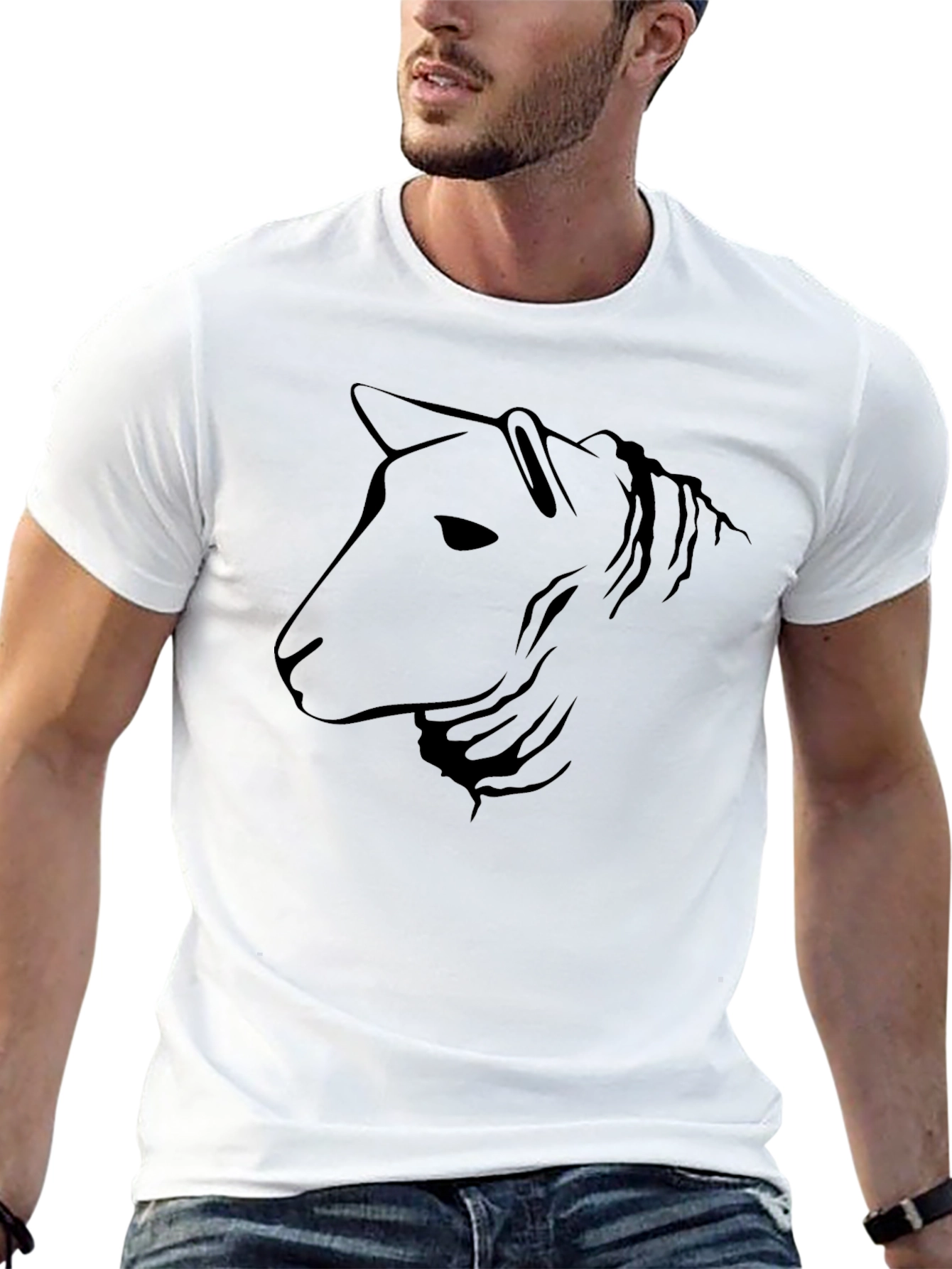 Stylized Horse Graphic Tee - Black