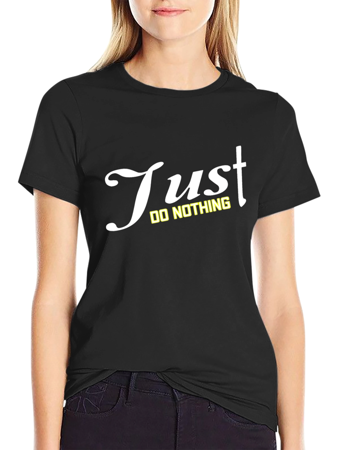 Just Do Nothing Black T-Shirt