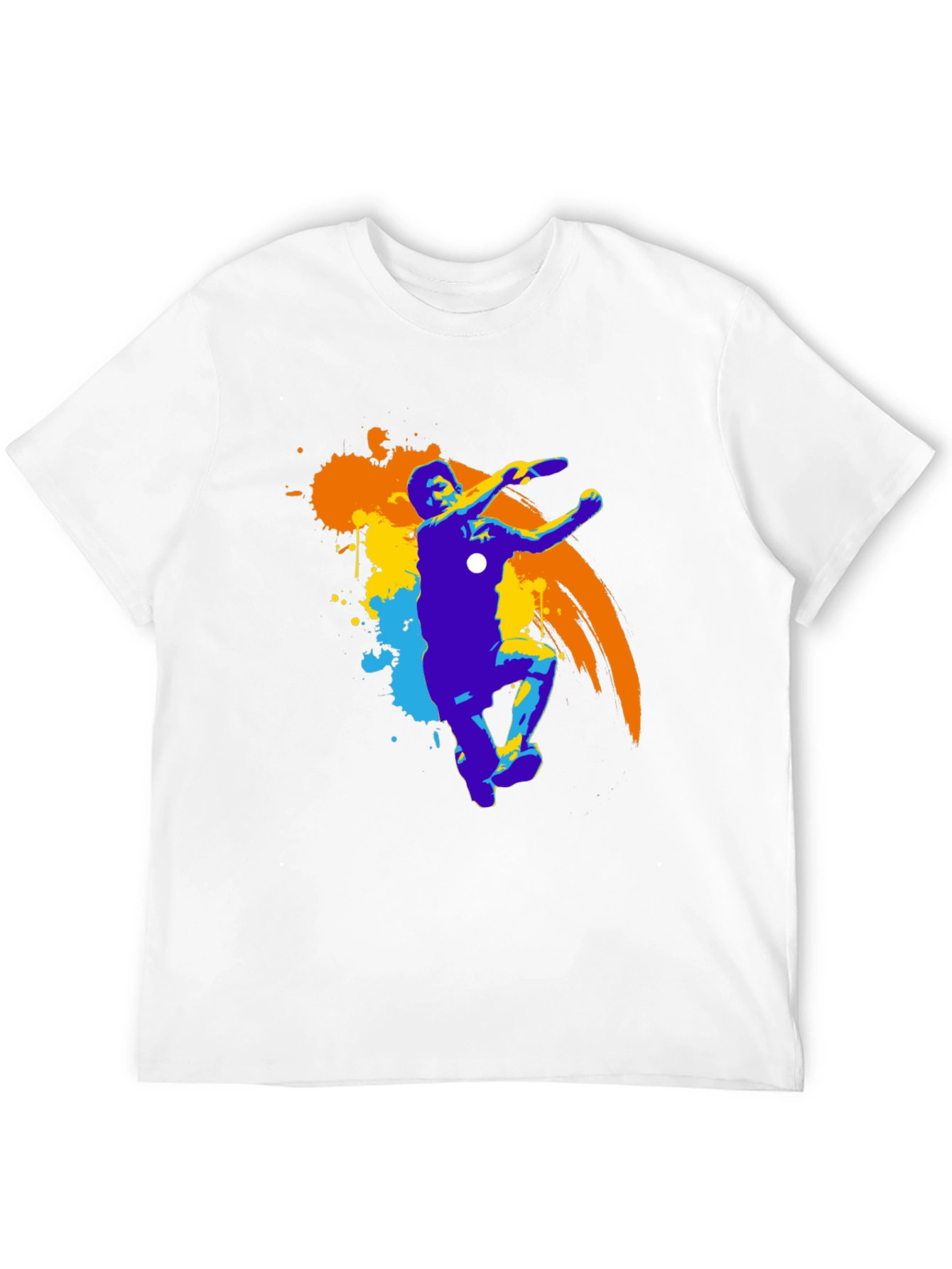 Frisbee Player Graphic Tee - Black