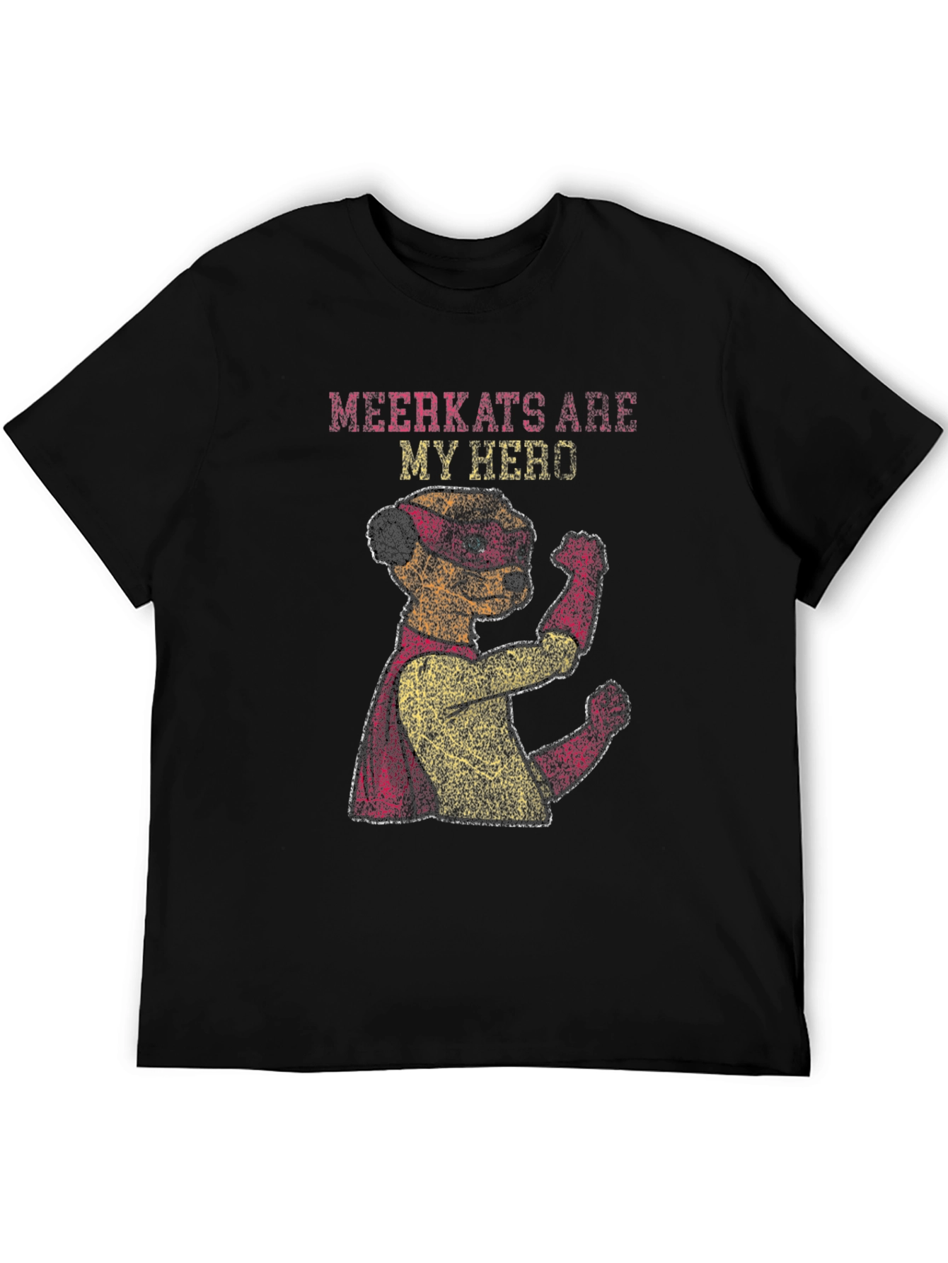 Meerkat Hero Graphic T-Shirt - Funny Animal Tee
