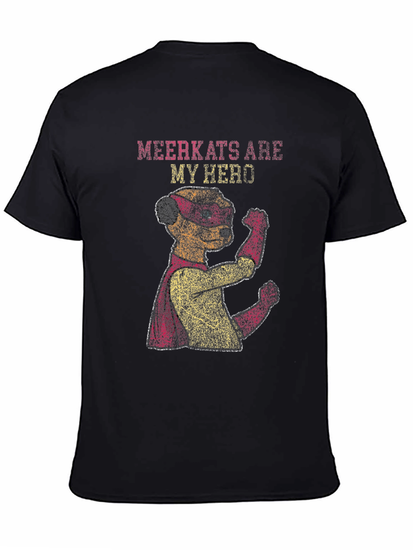 Meerkat Hero Graphic T-Shirt - Funny Animal Tee