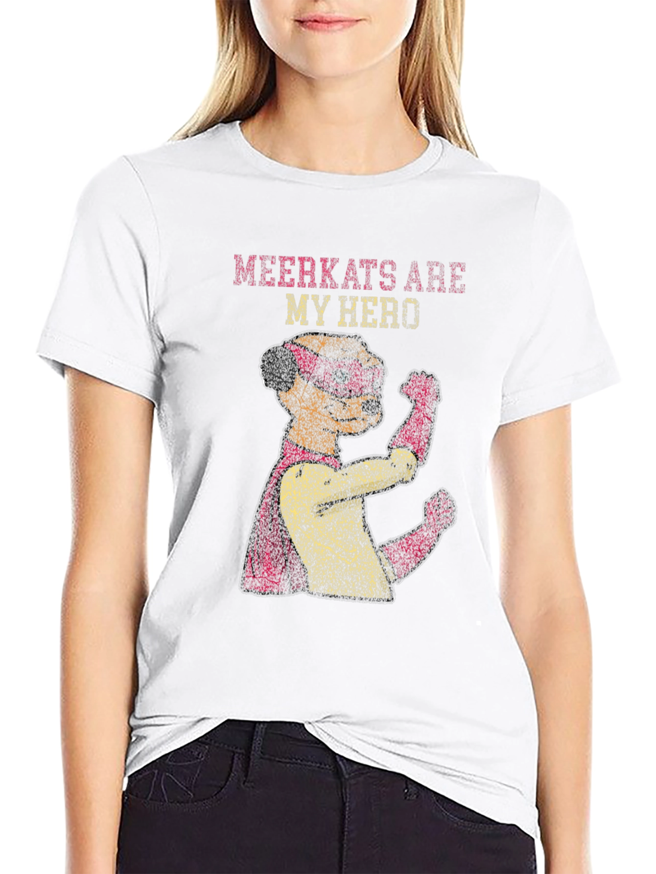Meerkat Hero Graphic T-Shirt - Funny Animal Tee