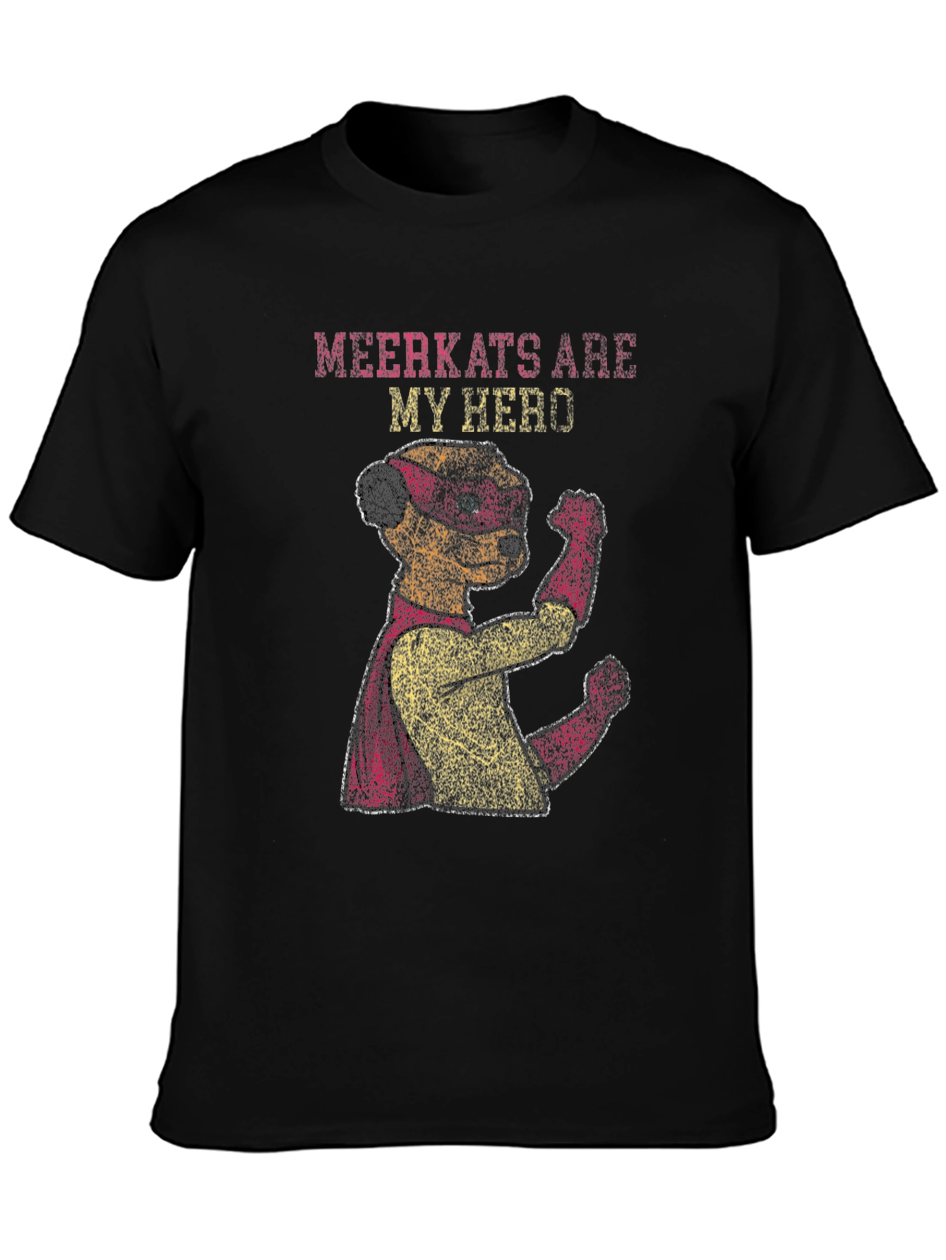 Meerkat Hero Graphic T-Shirt - Funny Animal Tee