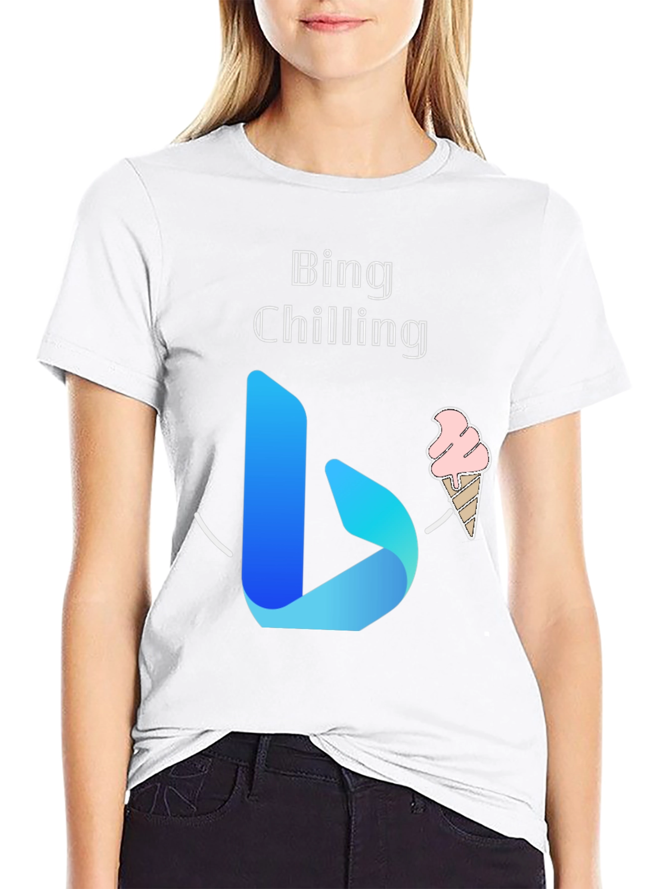 Bing Chilling Black T-Shirt