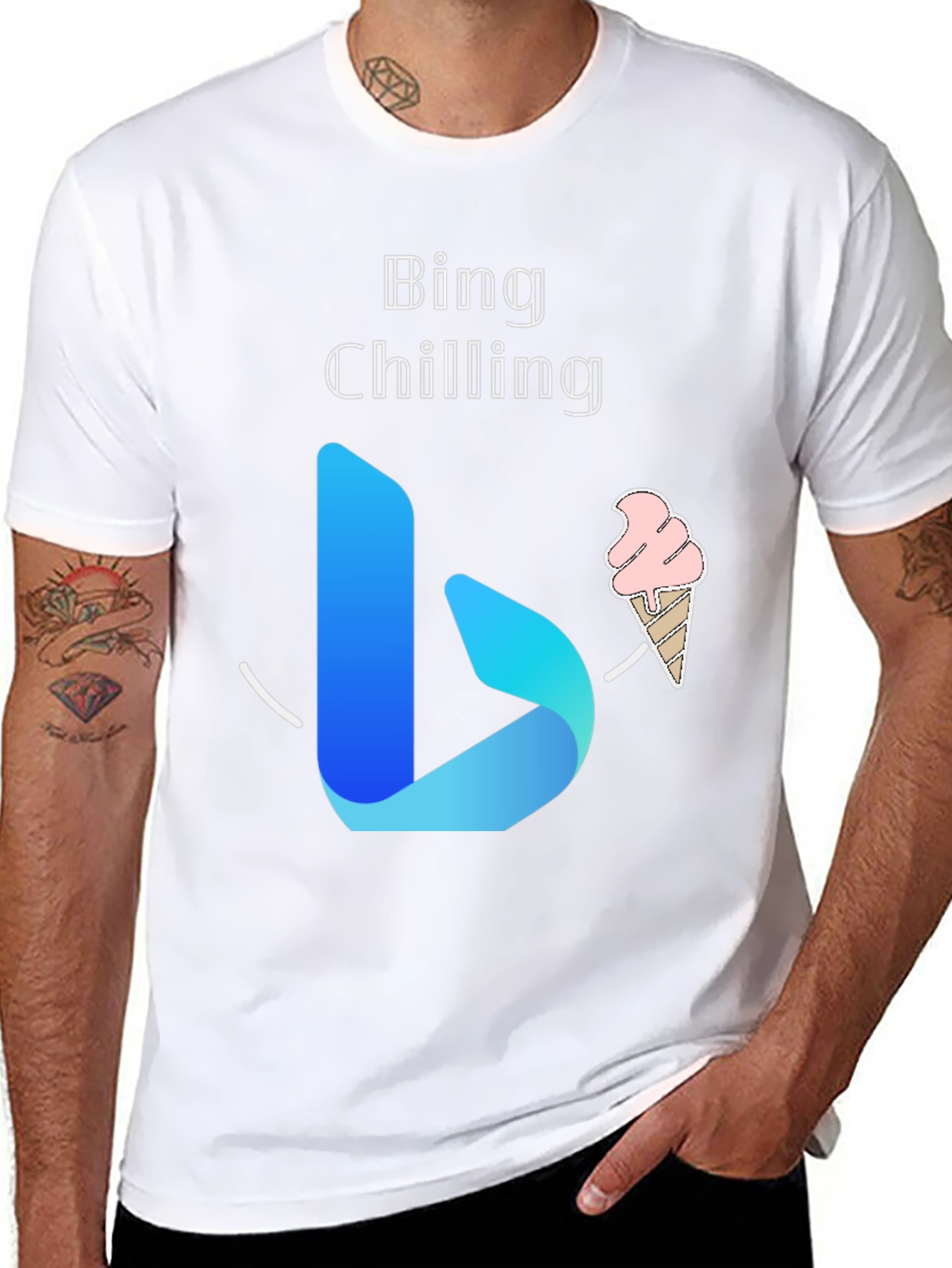 Bing Chilling Black T-Shirt