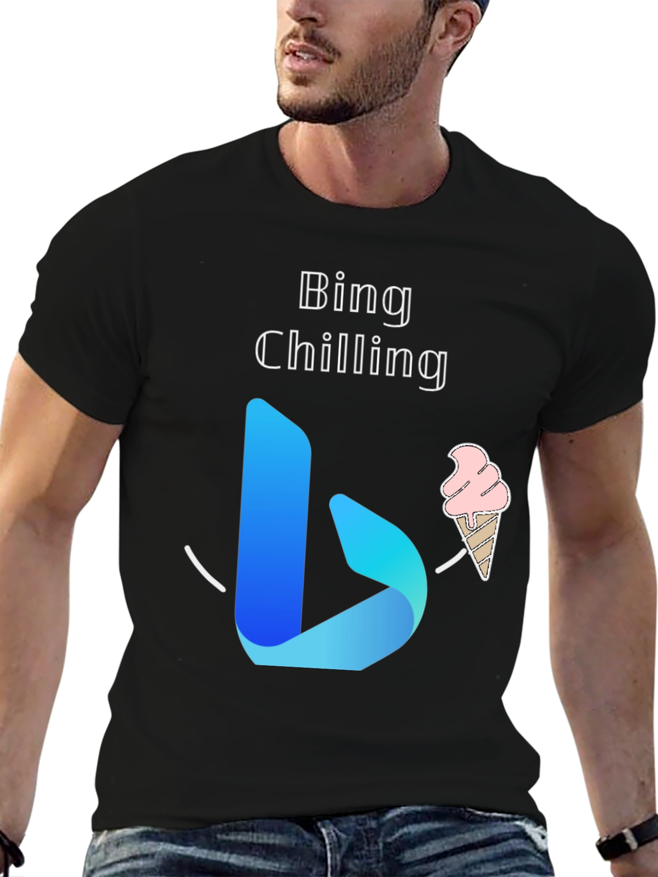 Bing Chilling Black T-Shirt