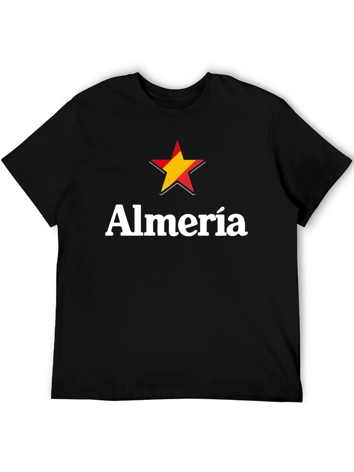 Almería Star T-Shirt - Casual Black Tee