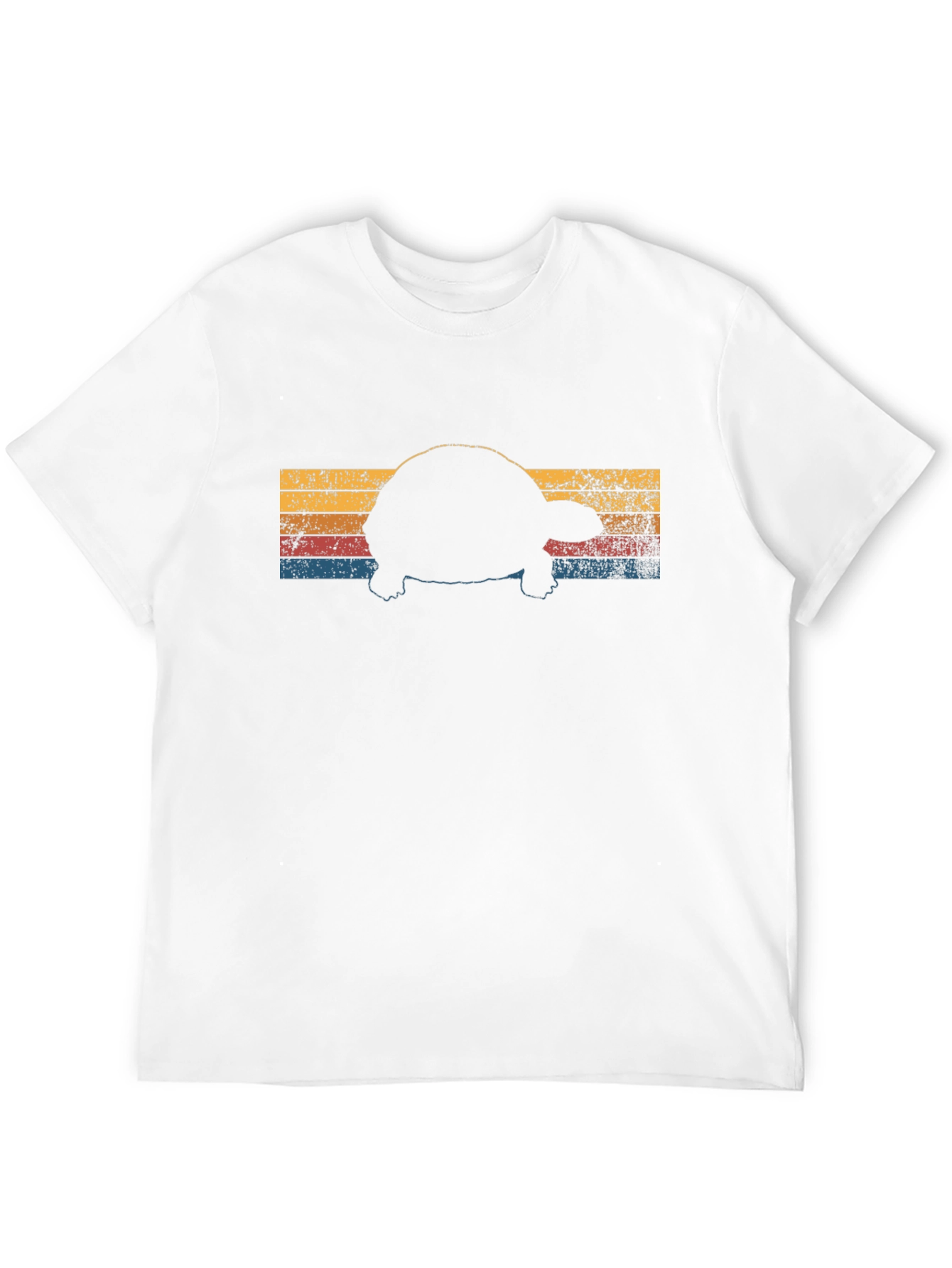 Retro Turtle Silhouette Black T-Shirt