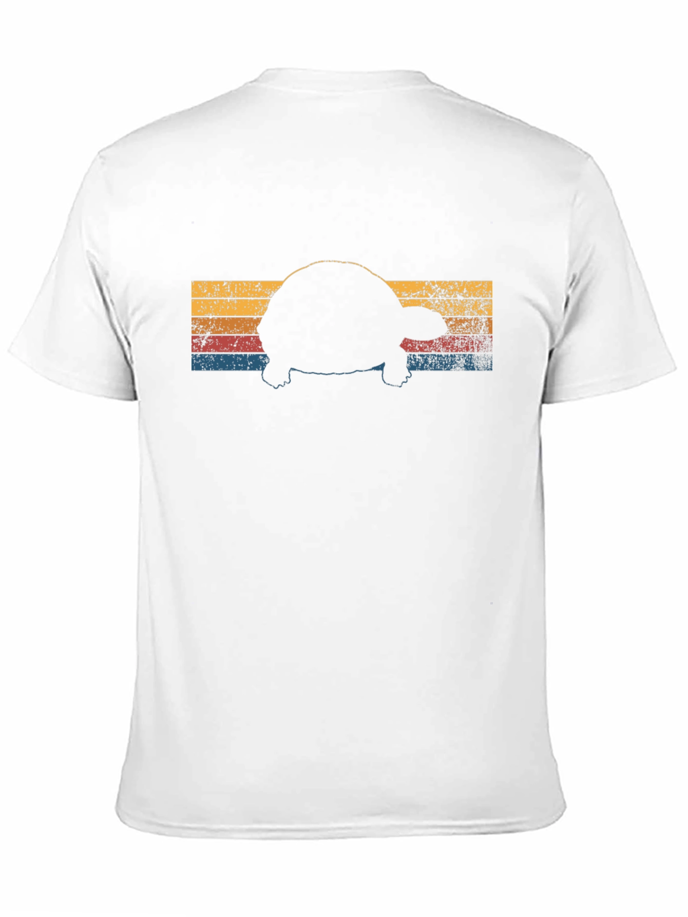 Retro Turtle Silhouette Black T-Shirt