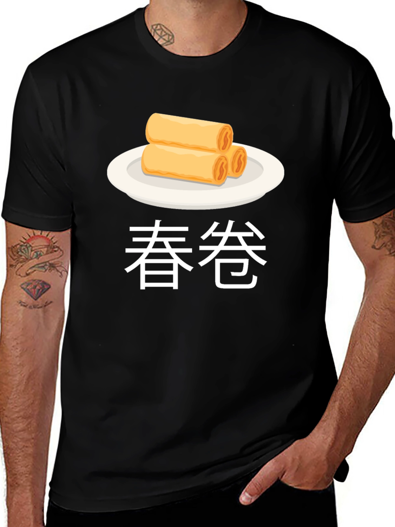 Spring Roll Graphic T-Shirt Asian Food Tee